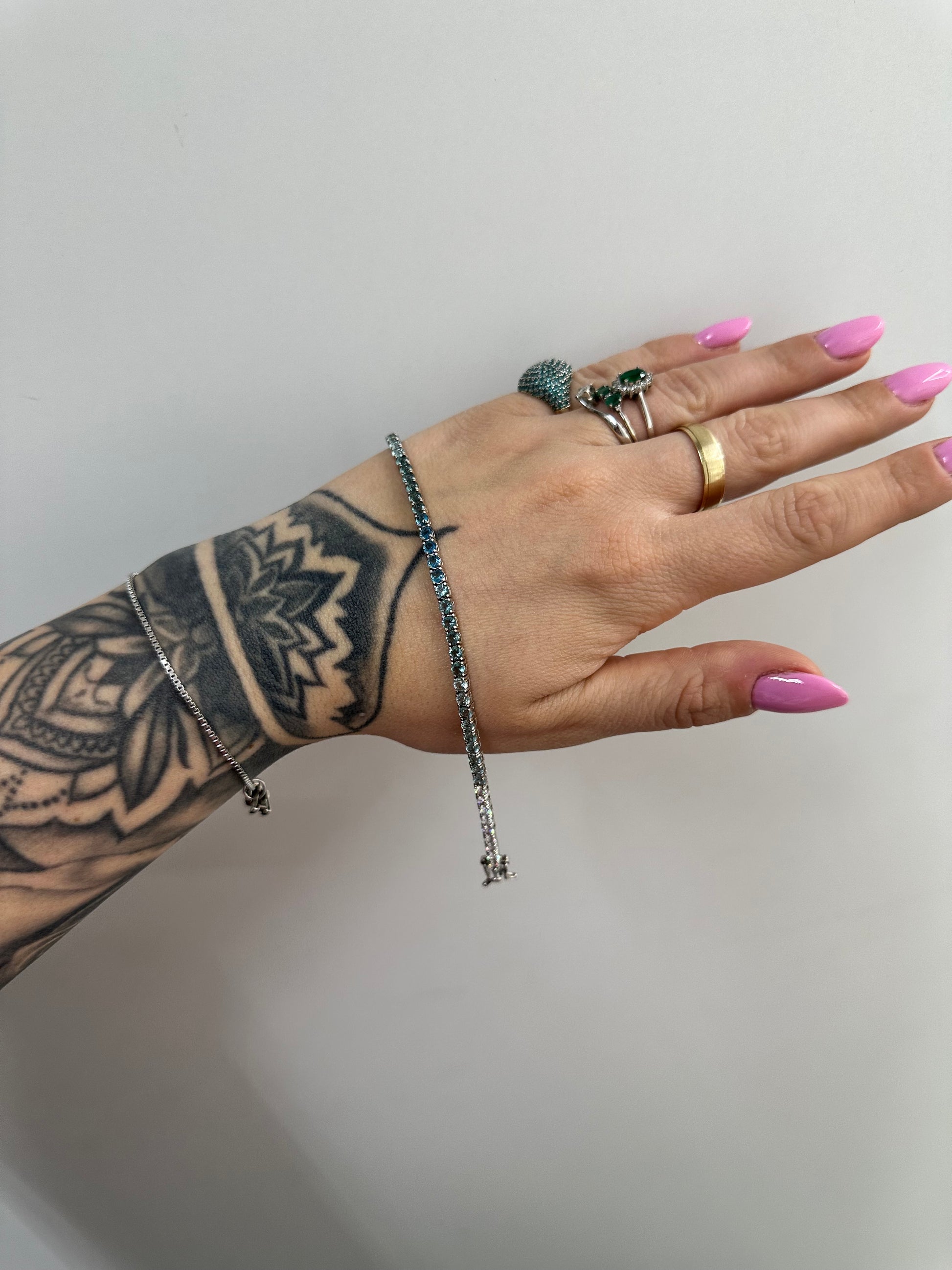 BRACCIALE TENNIS DEGRADÈ ARGENTO