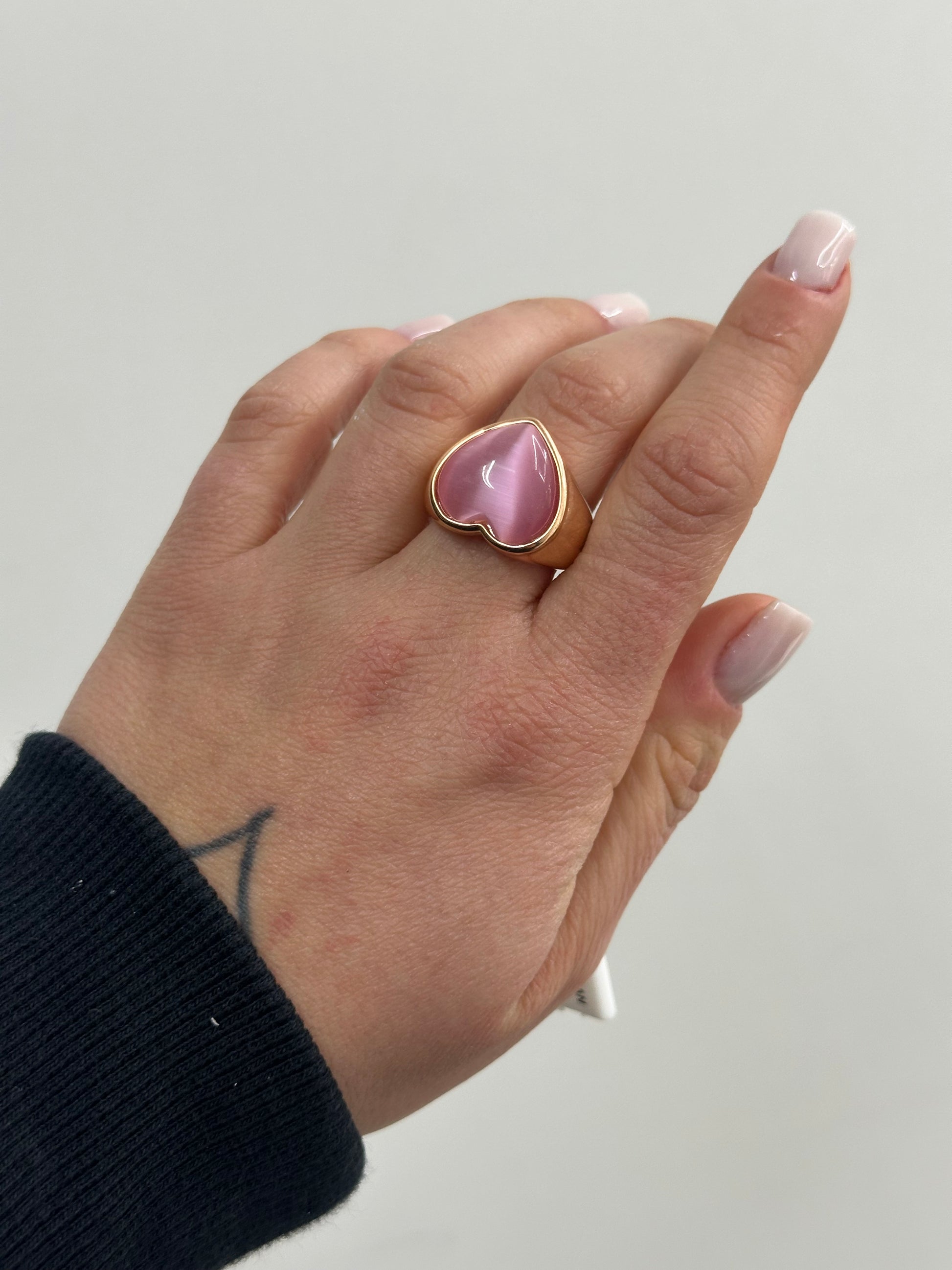 ANELLO CUORE PIETRA CABOCHON