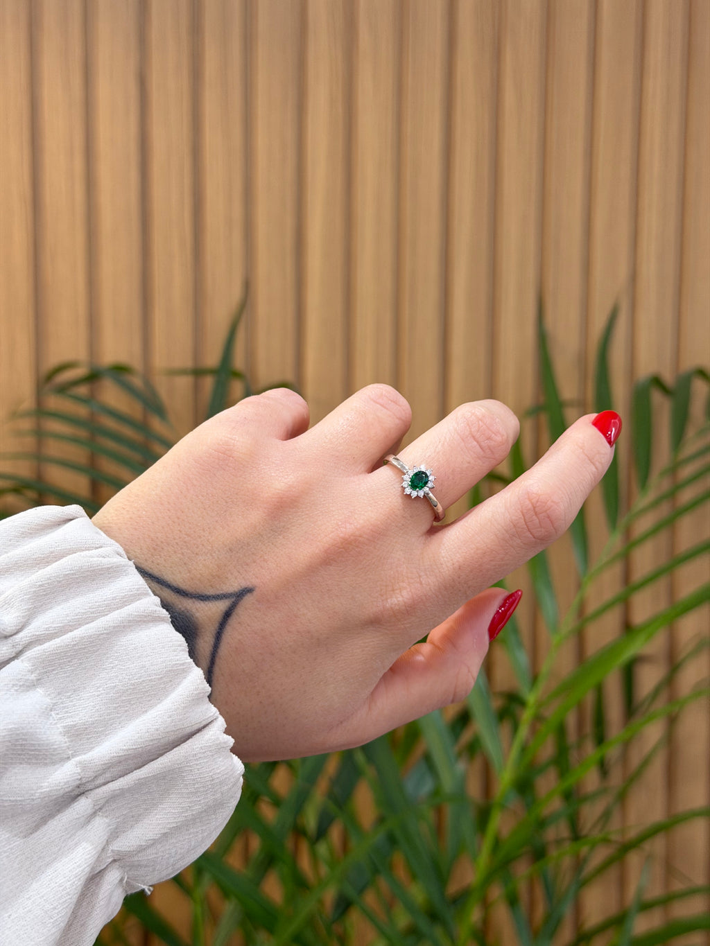 BOX TEDDY CON ANELLO KATE VERDE ARGENTO 925