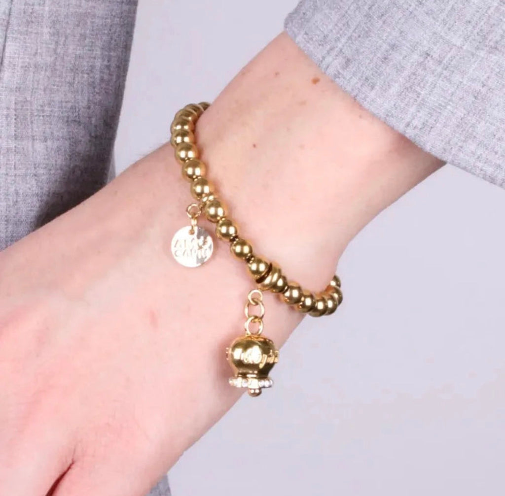 BRACCIALE AMO CAPRI IN ACCIAIO CON DORATURA