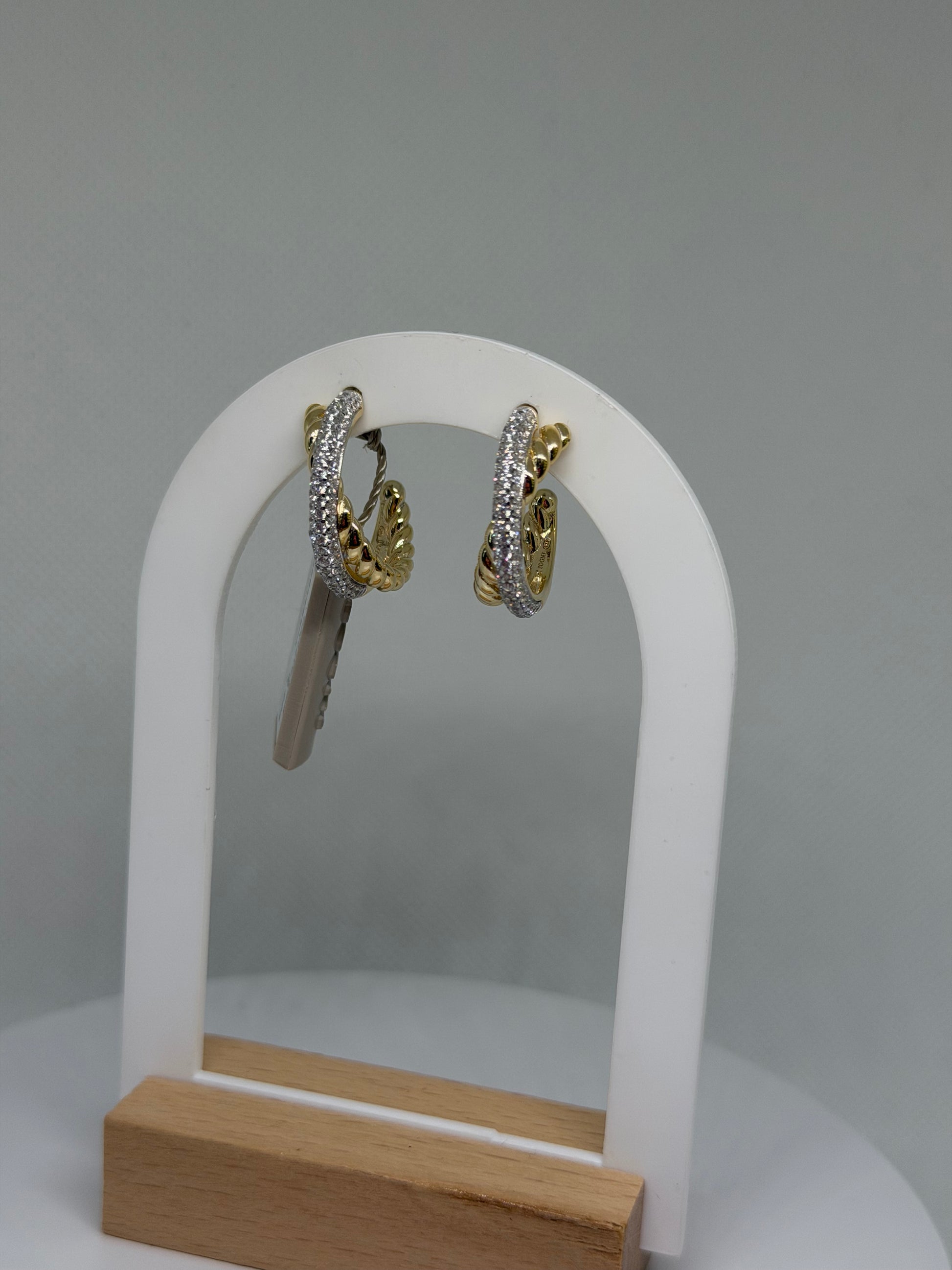 CERCHI INCROCIO ZIRCONATO ARGENTO 925 SOGNI