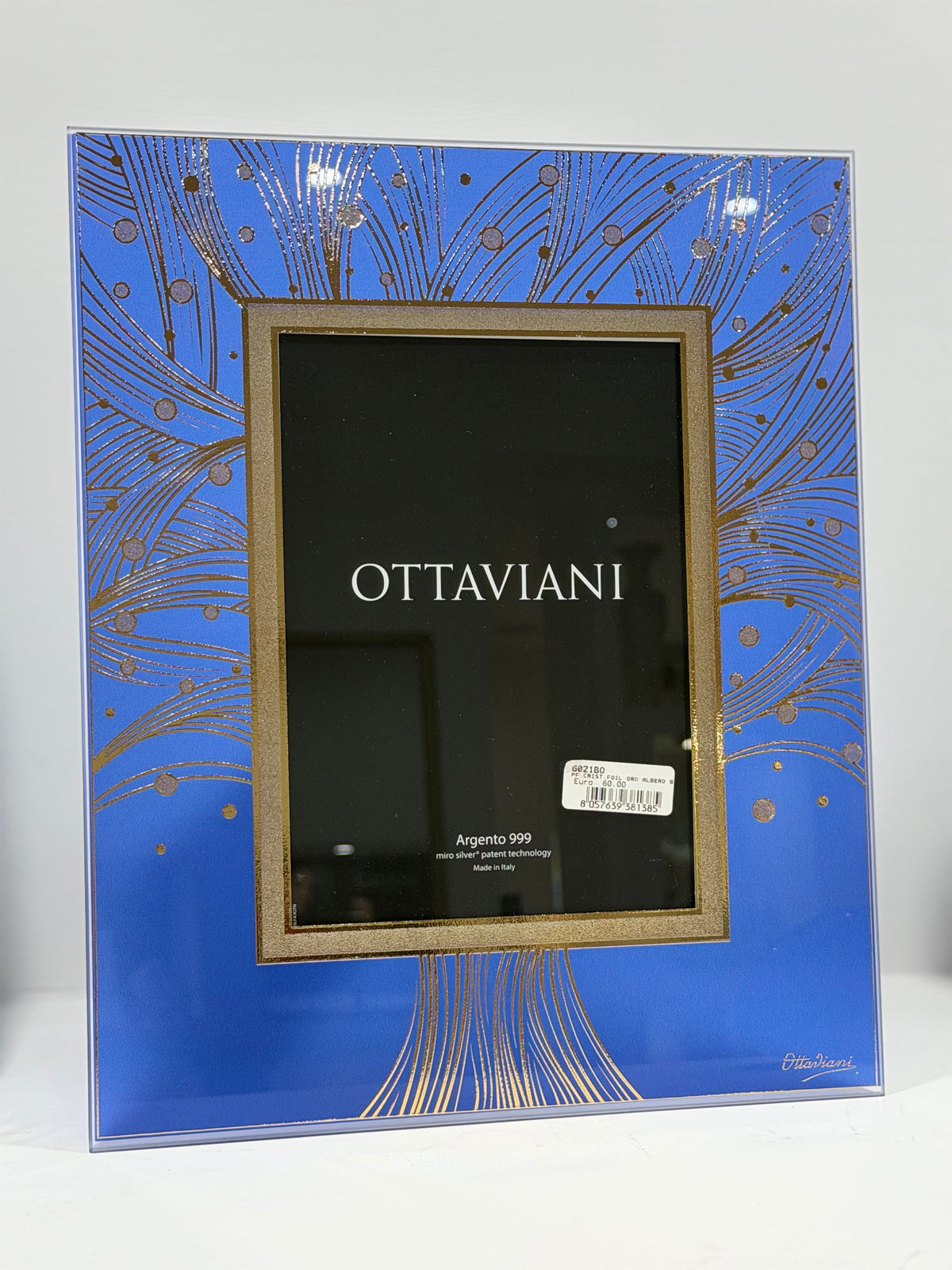 CORNICE OTTAVIANI BLU ALBERO ORO ARGENTO 999