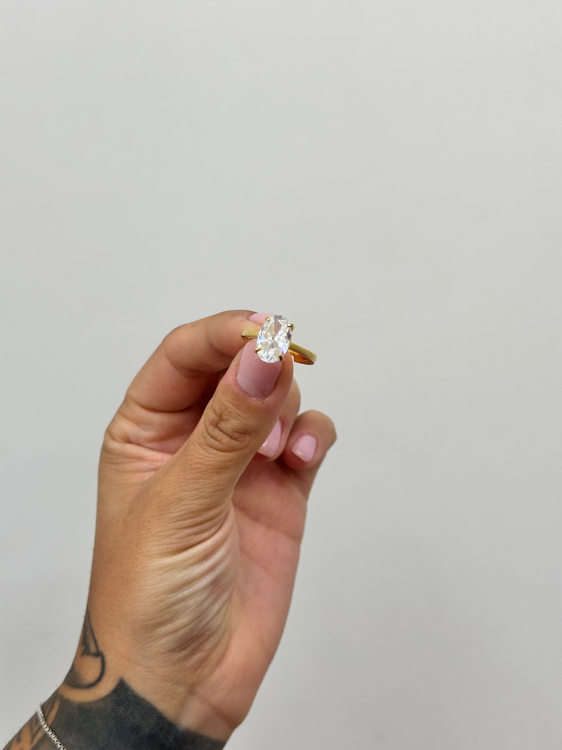 ANELLO REINA OVALE ARGENTO 925