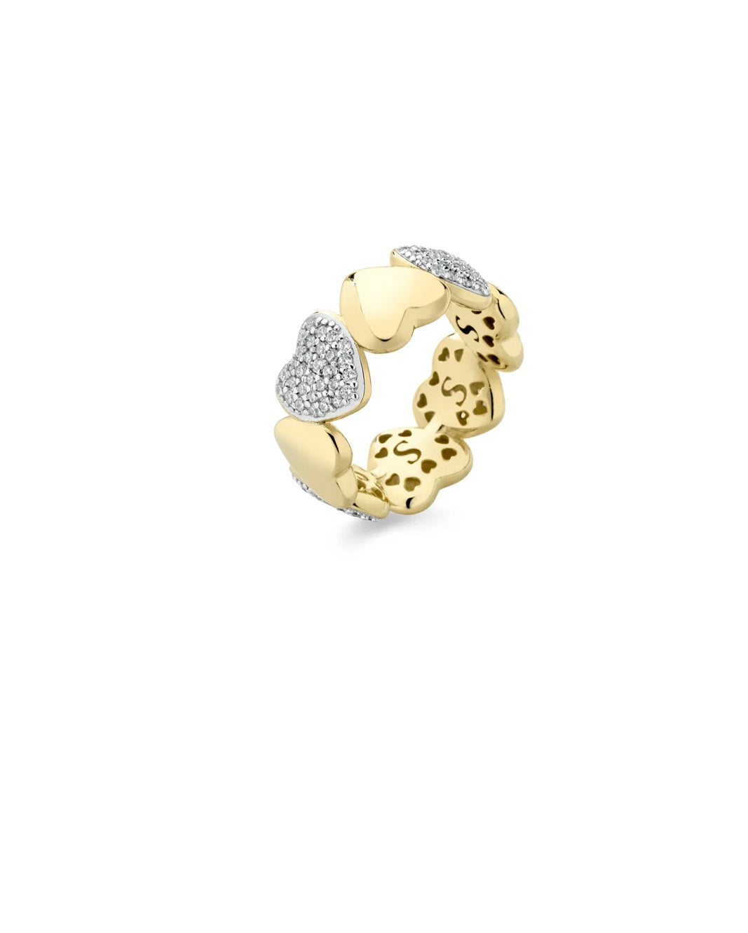 ANELLO CUORI IN ARGENTO DORATO SOGNI