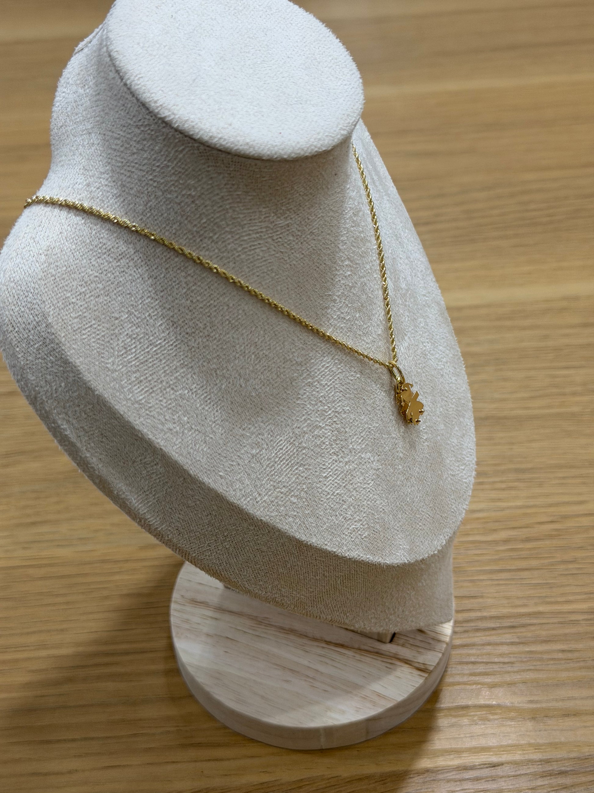 COLLANA ORO 18KT LASER CON BIMBA