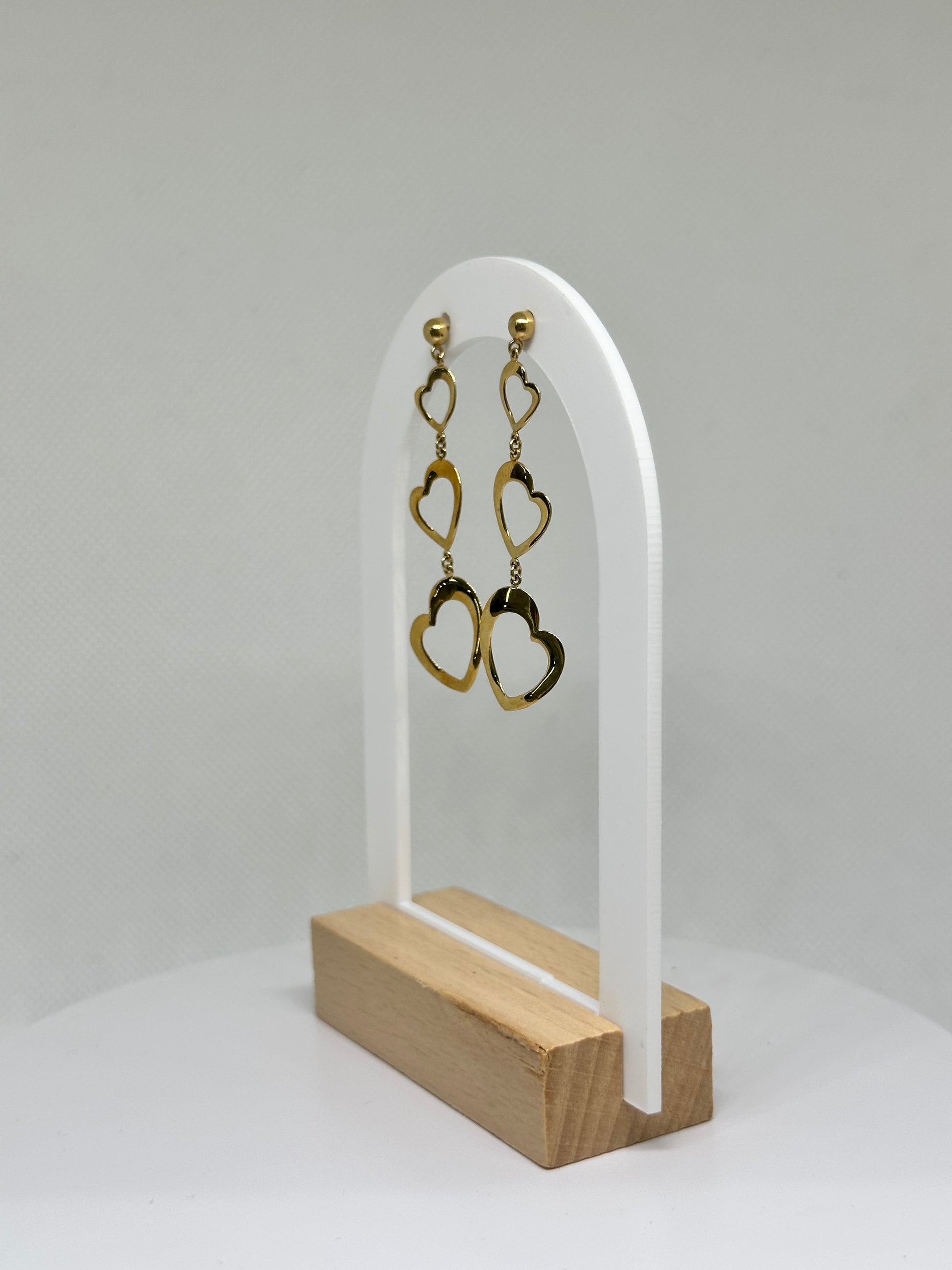 ORECCHINI CUORE ORO 18KT