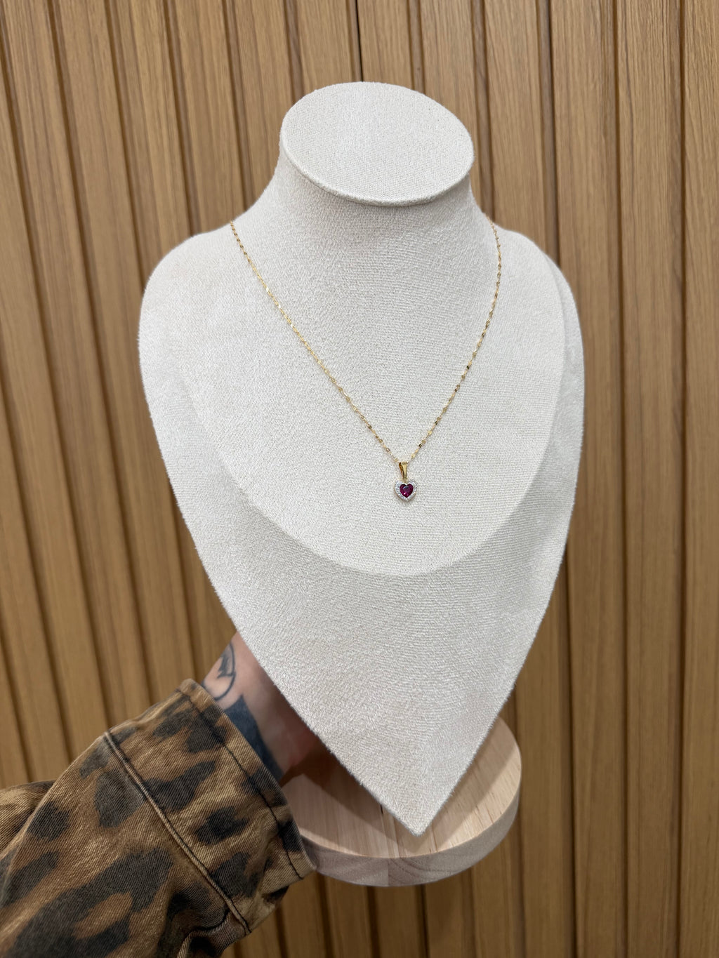 COLLANA CUORICINO ORO 18KT CON SPECCHIATA