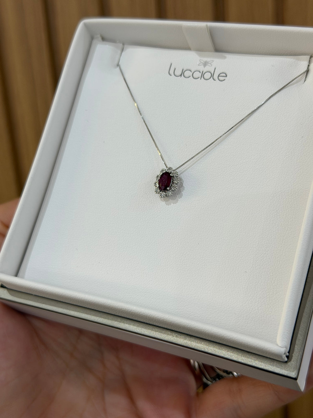 COLLANA KATE ORO 18KT CON DIAMANTI E RUBINO