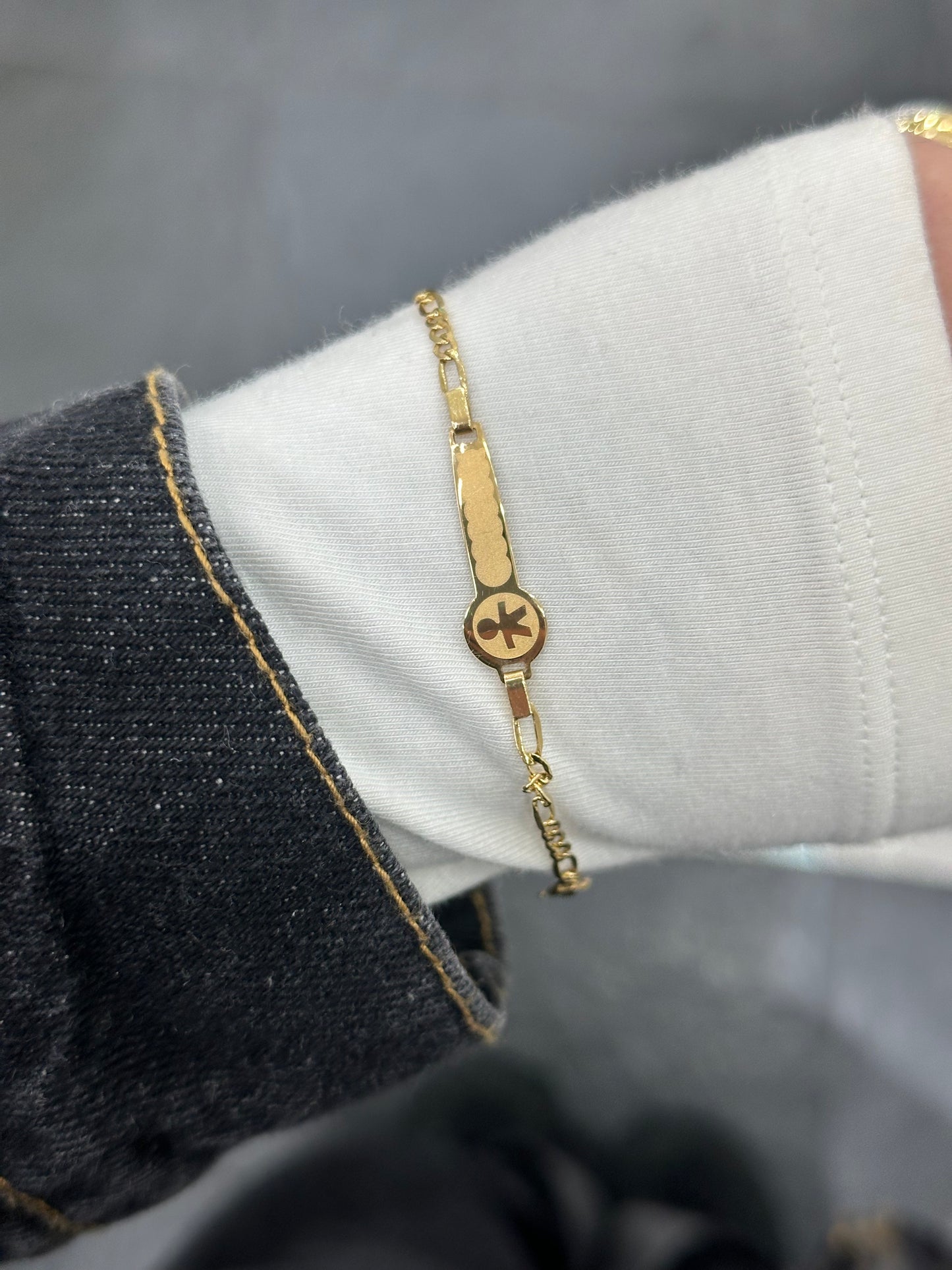 BRACCIALE BATTESIMALE CON BEBÈ ORO 18KT