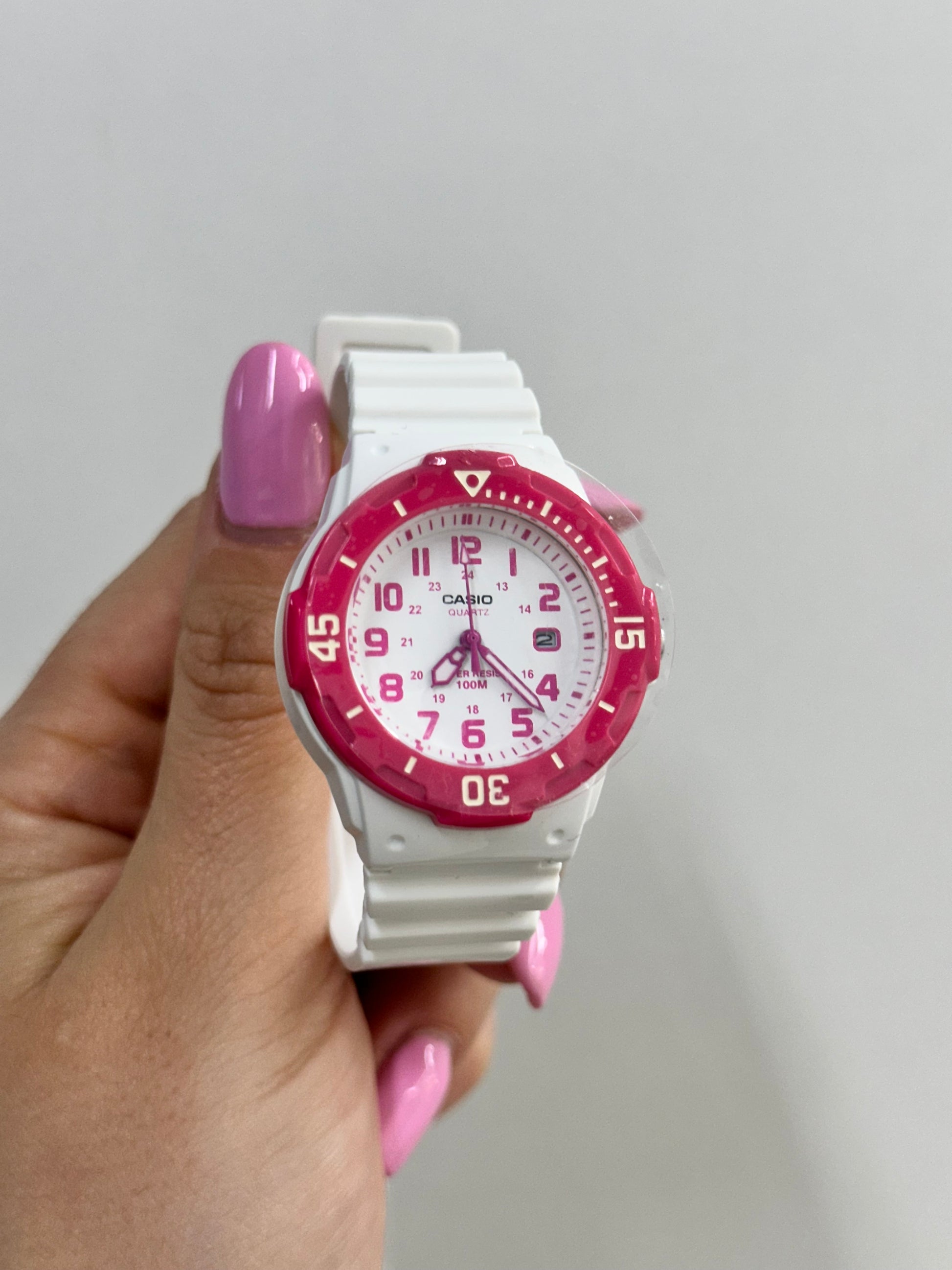 OROLOGIO CASIO BIANCO E FUCSIA