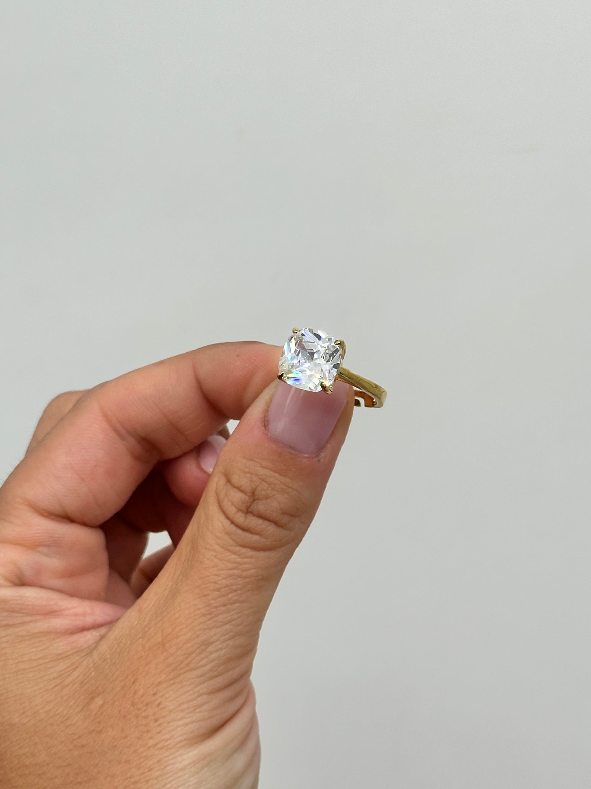 ANELLO REINA QUADRATO ARGENTO 925