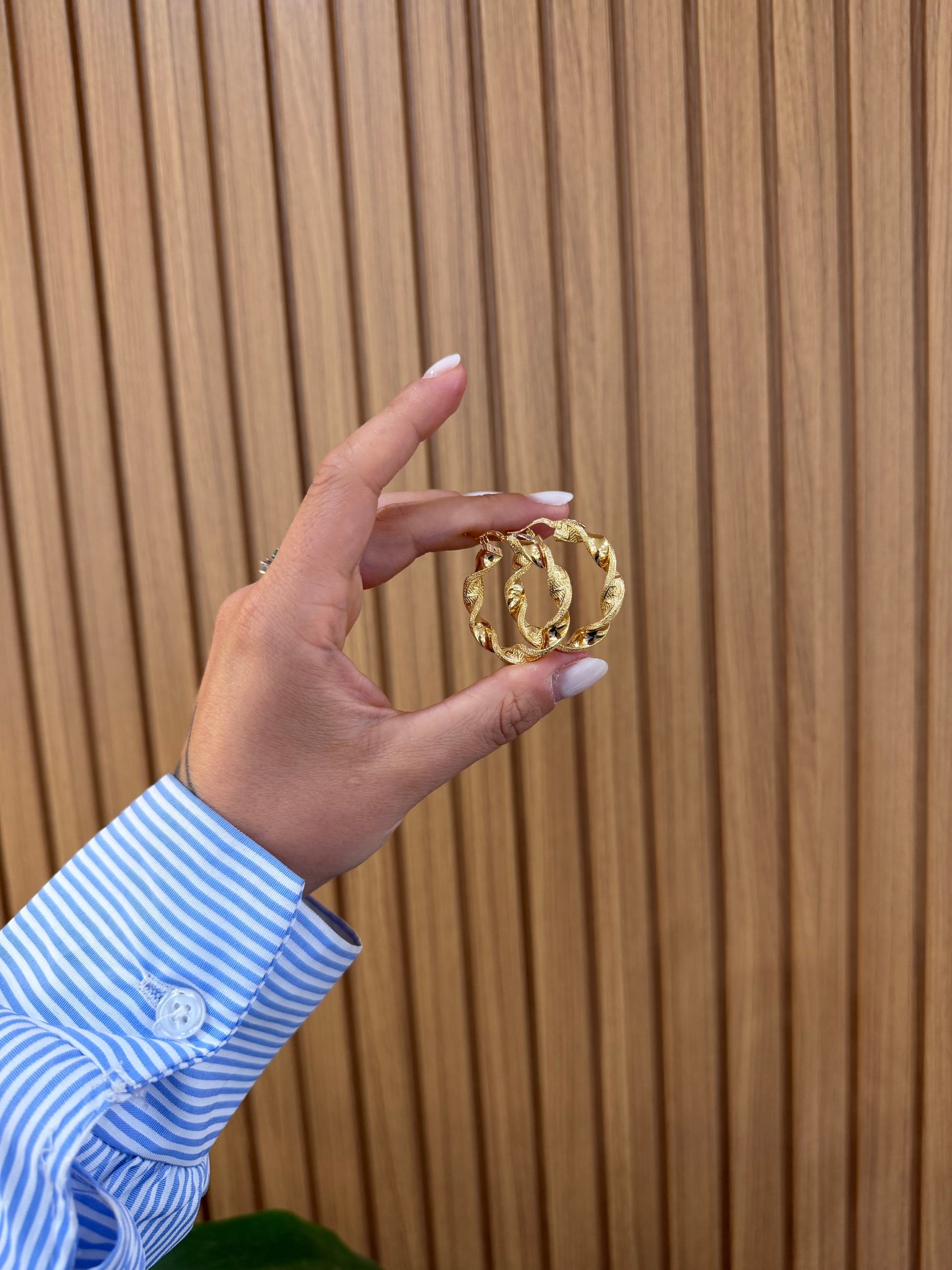 CERCHI IN ORO 18KT CON GRECA VERSACE
