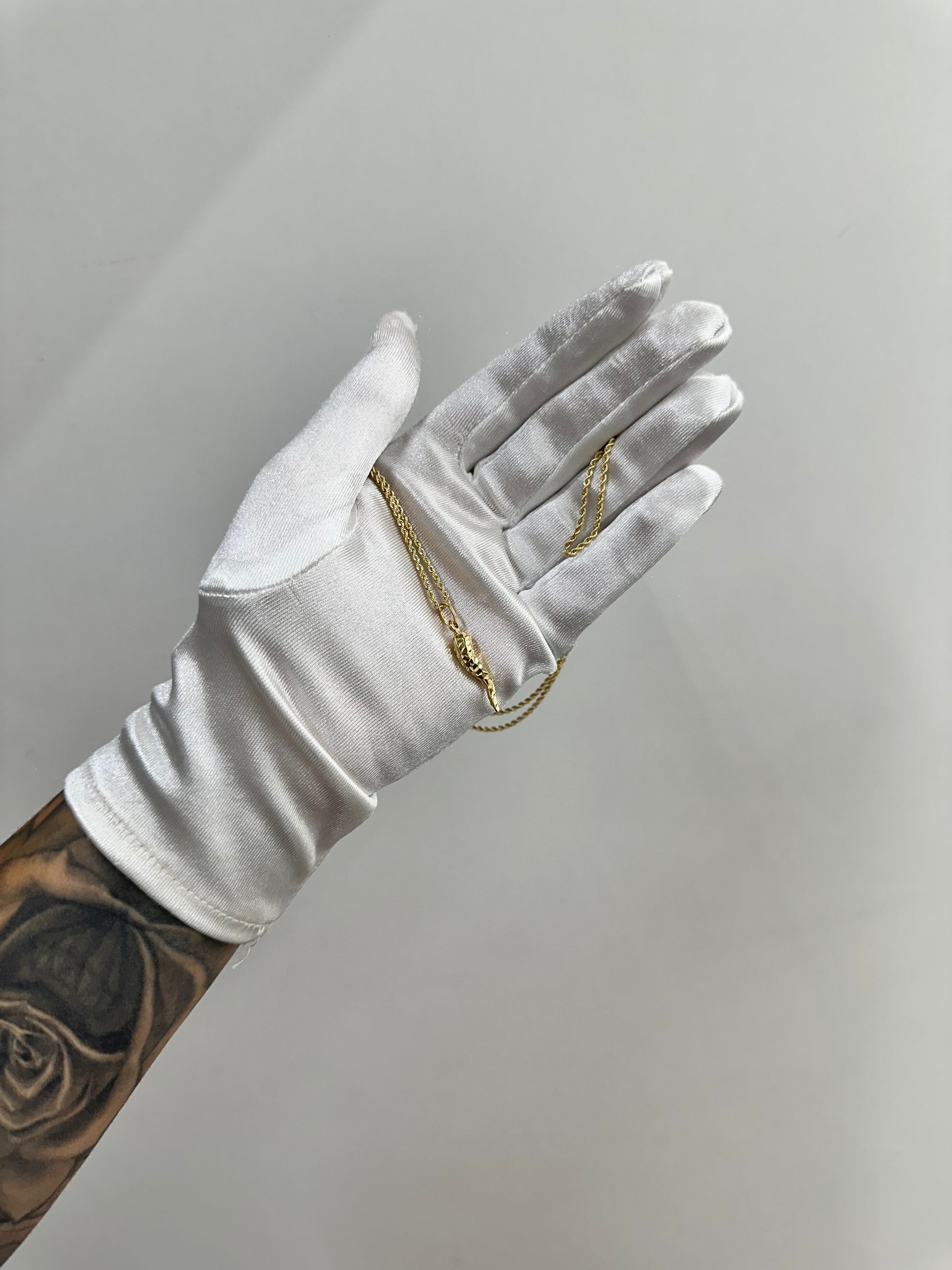 COLLANA CORNO ORO 18KT CON LASER
