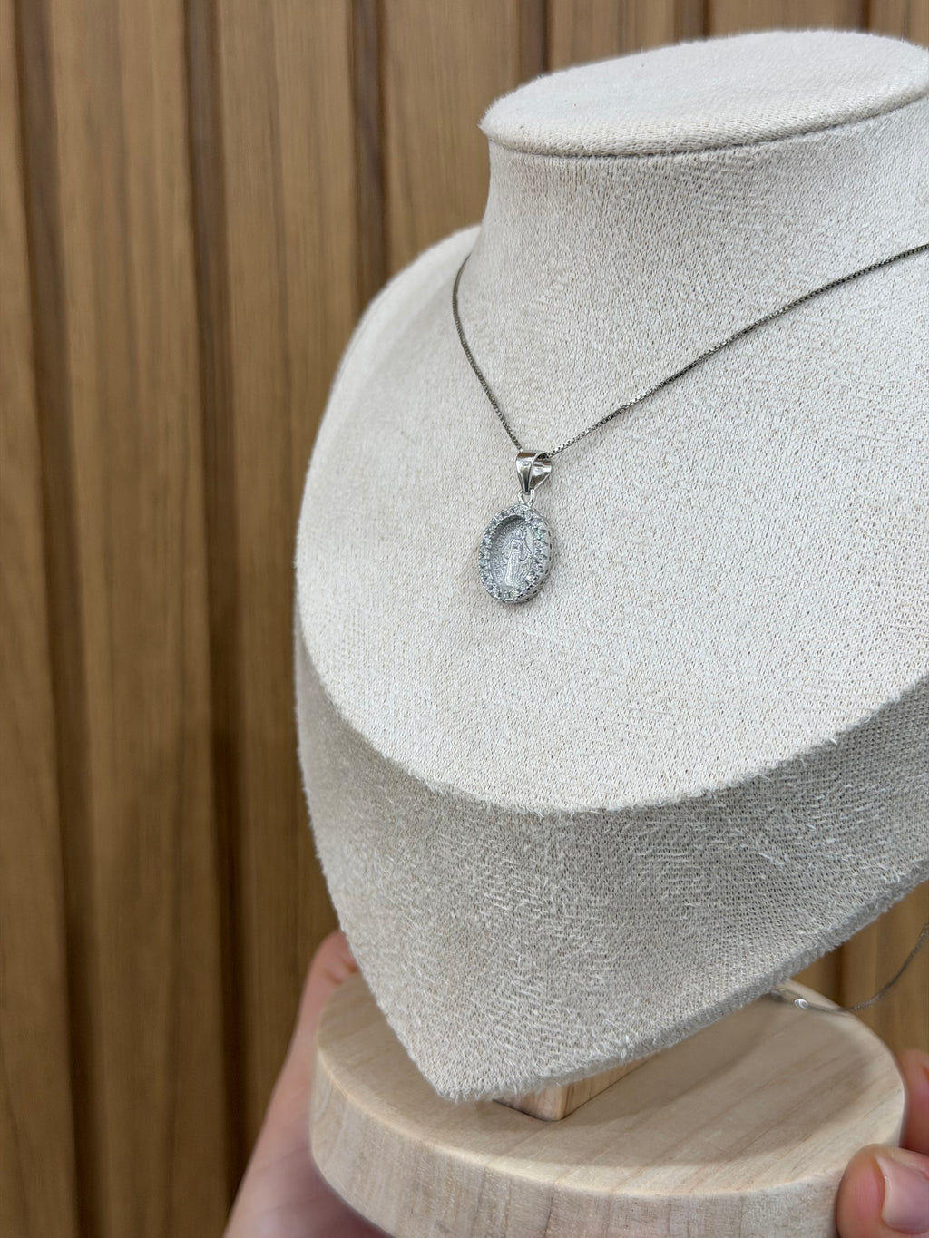 COLLANA MADONNINA GRANDE ARGENTO 925