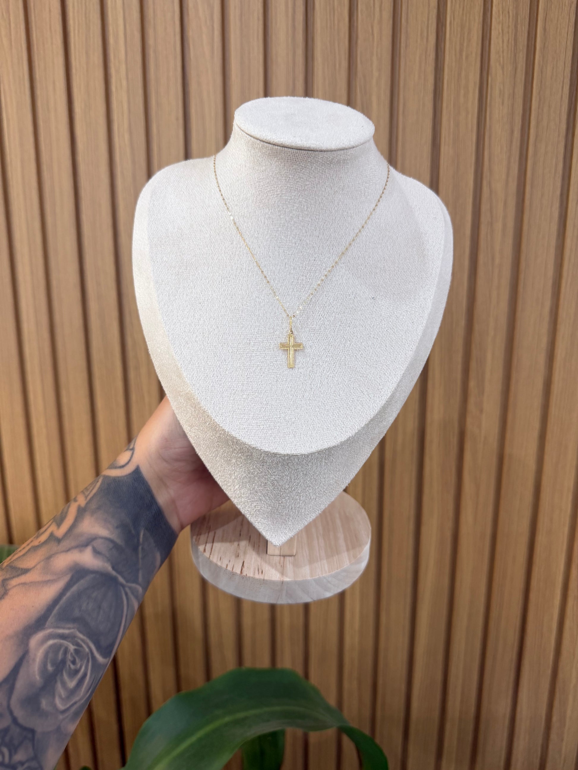 COLLANA ORO 18KT CON CROCE SIMPLE