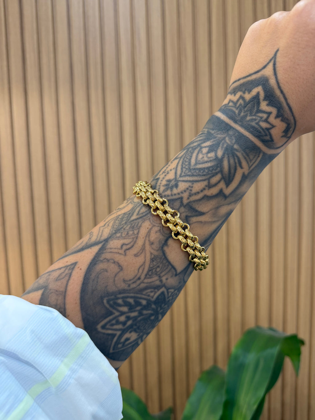 BRACCIALE ELETTRA ACCIAIO CON DORATURA