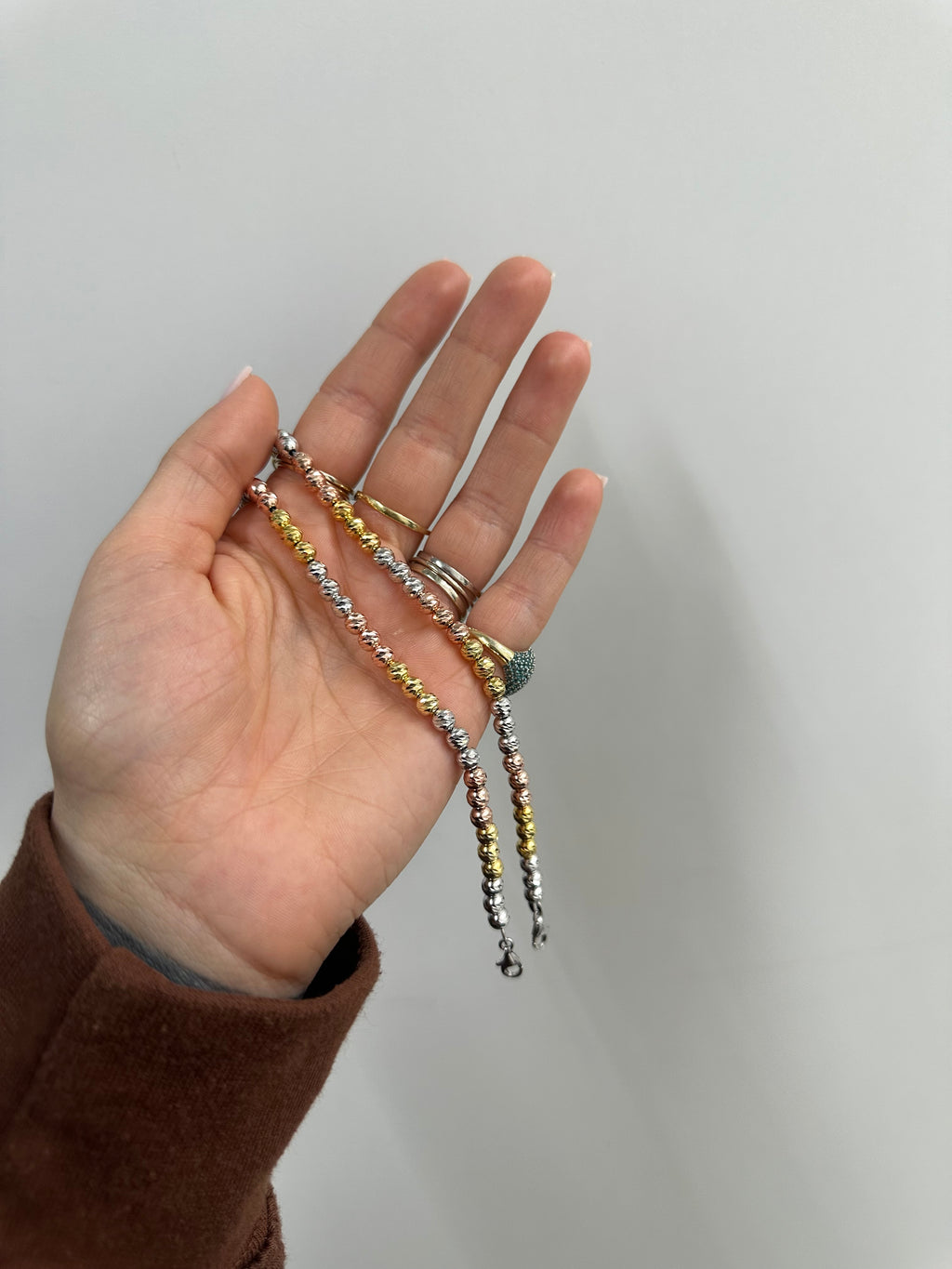 BRACCIALE 3 COLORI MEDIUM ARGENTO