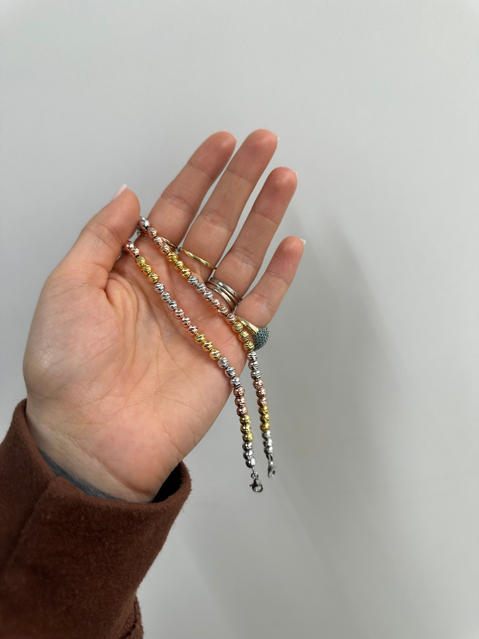 BRACCIALE 3 COLORI MEDIUM ARGENTO