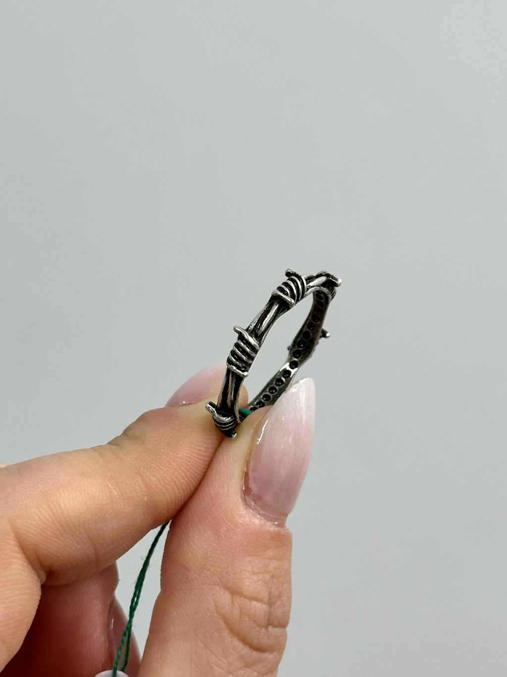 ANELLO FILO SPINATO ARGENTO 925