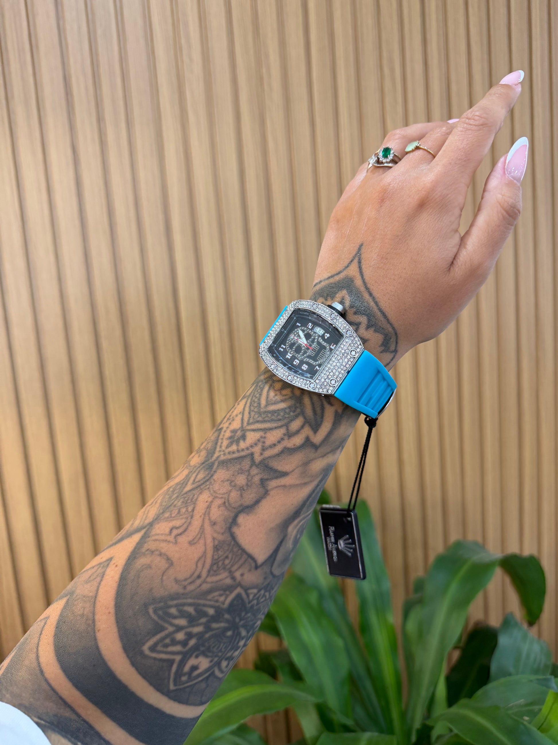 OROLOGIO RAPPER AMERICA CELESTE