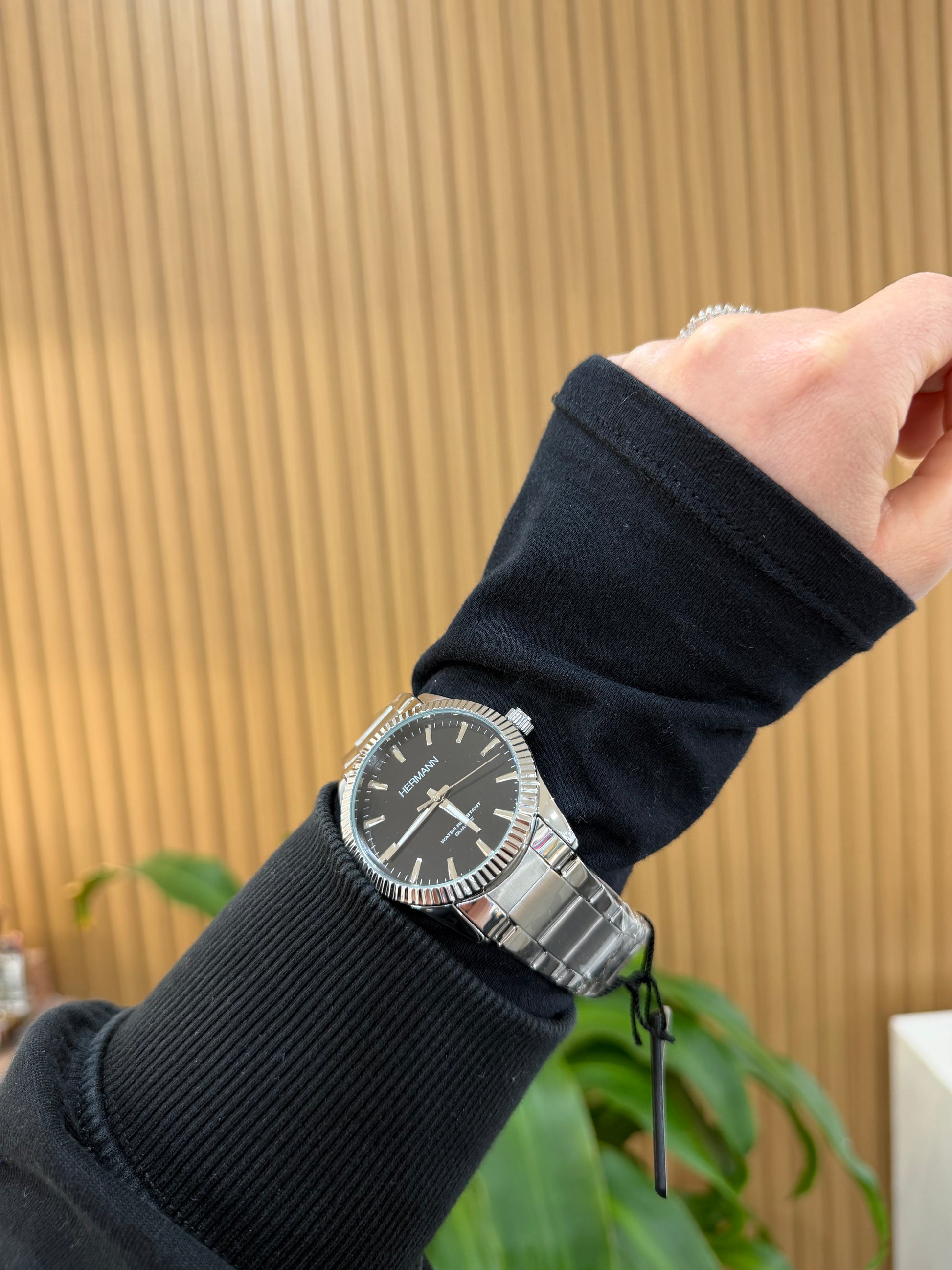 OROLOGIO HERMANN QUADRANTE NERO
