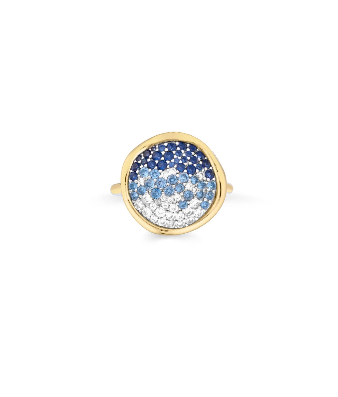 ANELLO DISCO PICCOLO ARGENTO DORATO SOGNI
