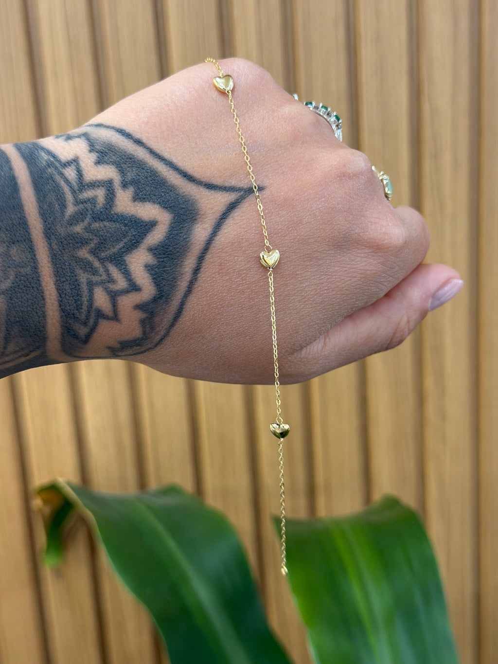 BRACCIALE ORO 18KT CUORI BOMBATI