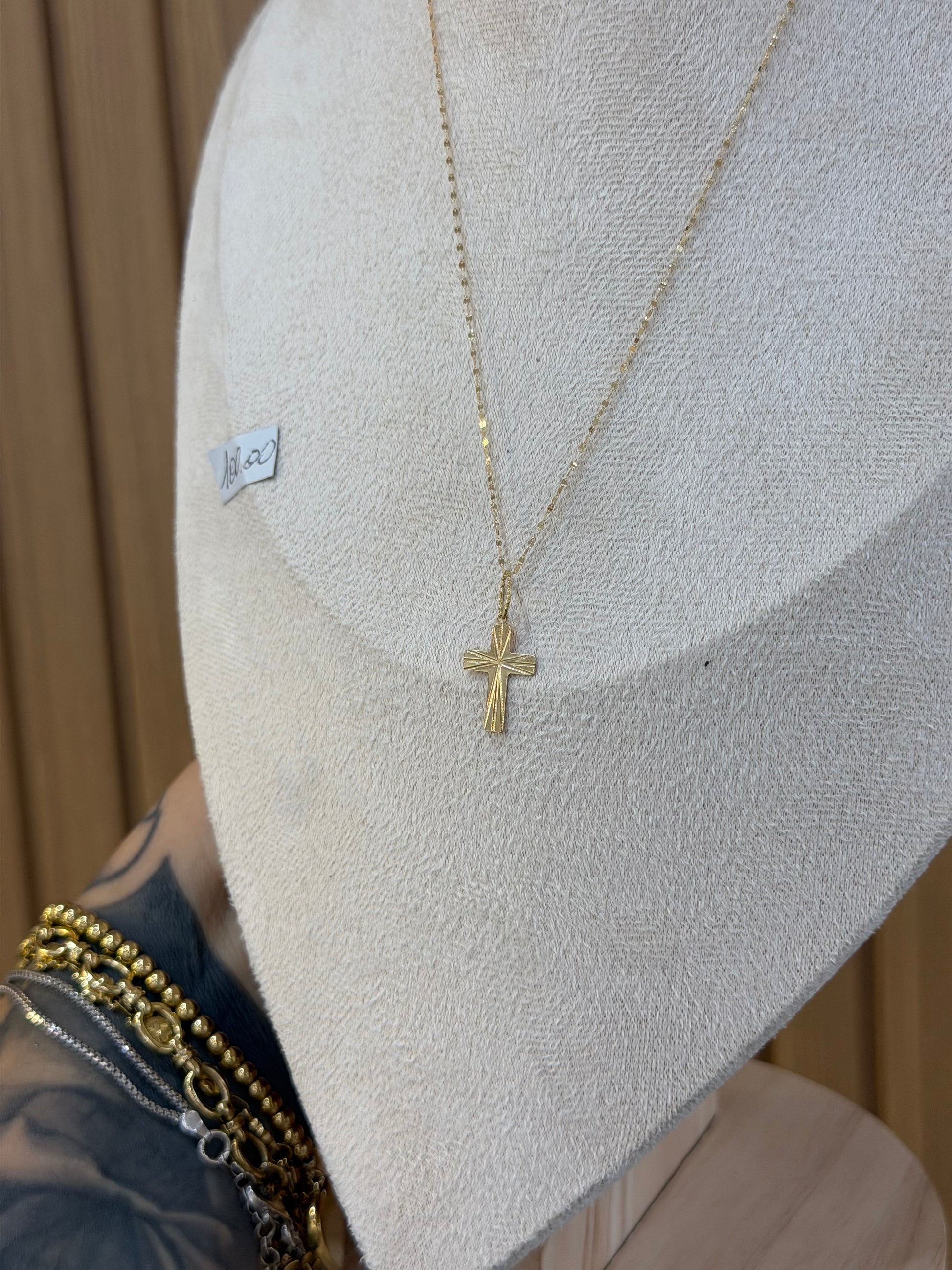 COLLANA ORO 18KT CON CROCE LINE