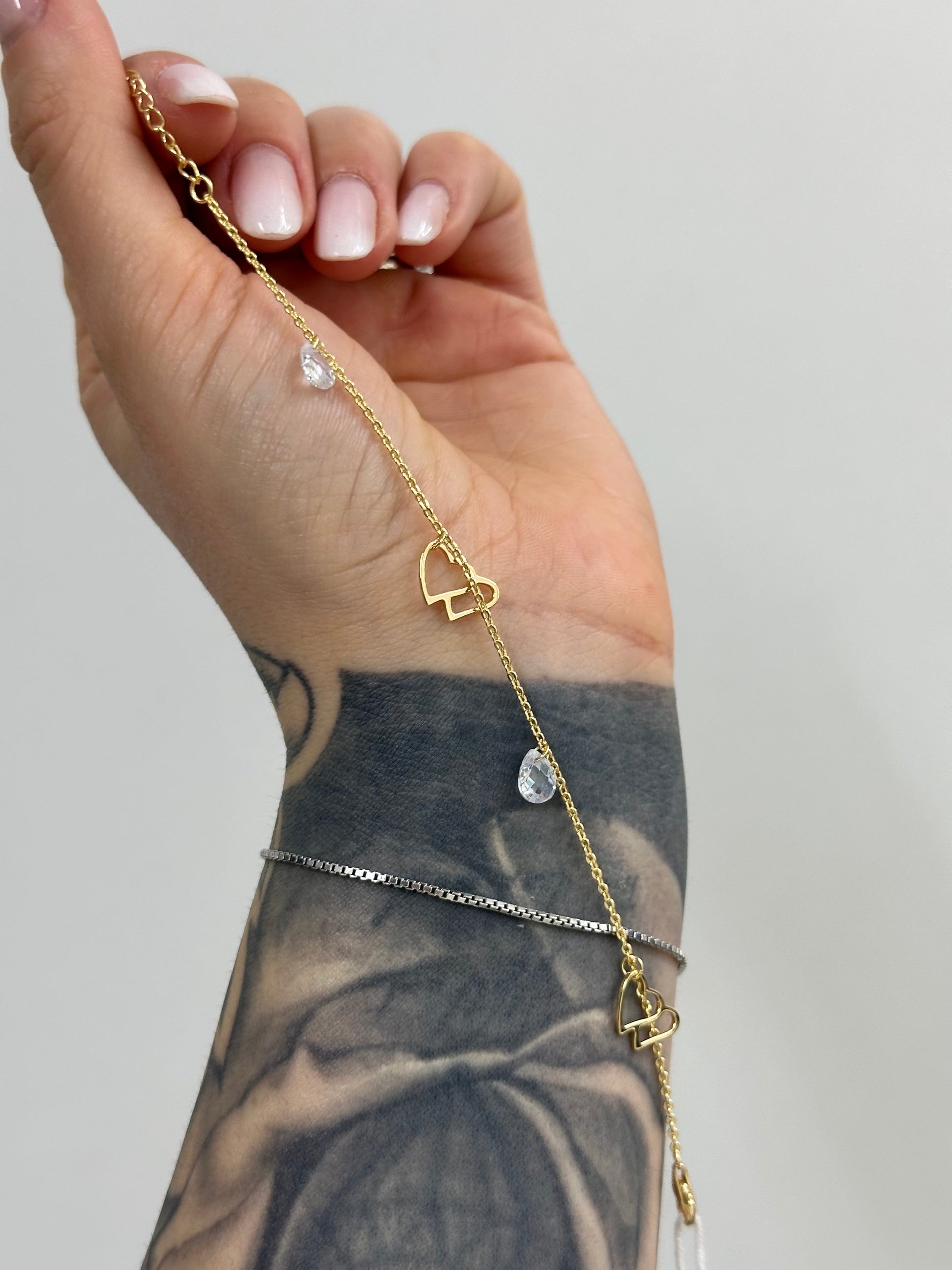 BRACCIALE CON CUORI PENDENTI LA PETITE