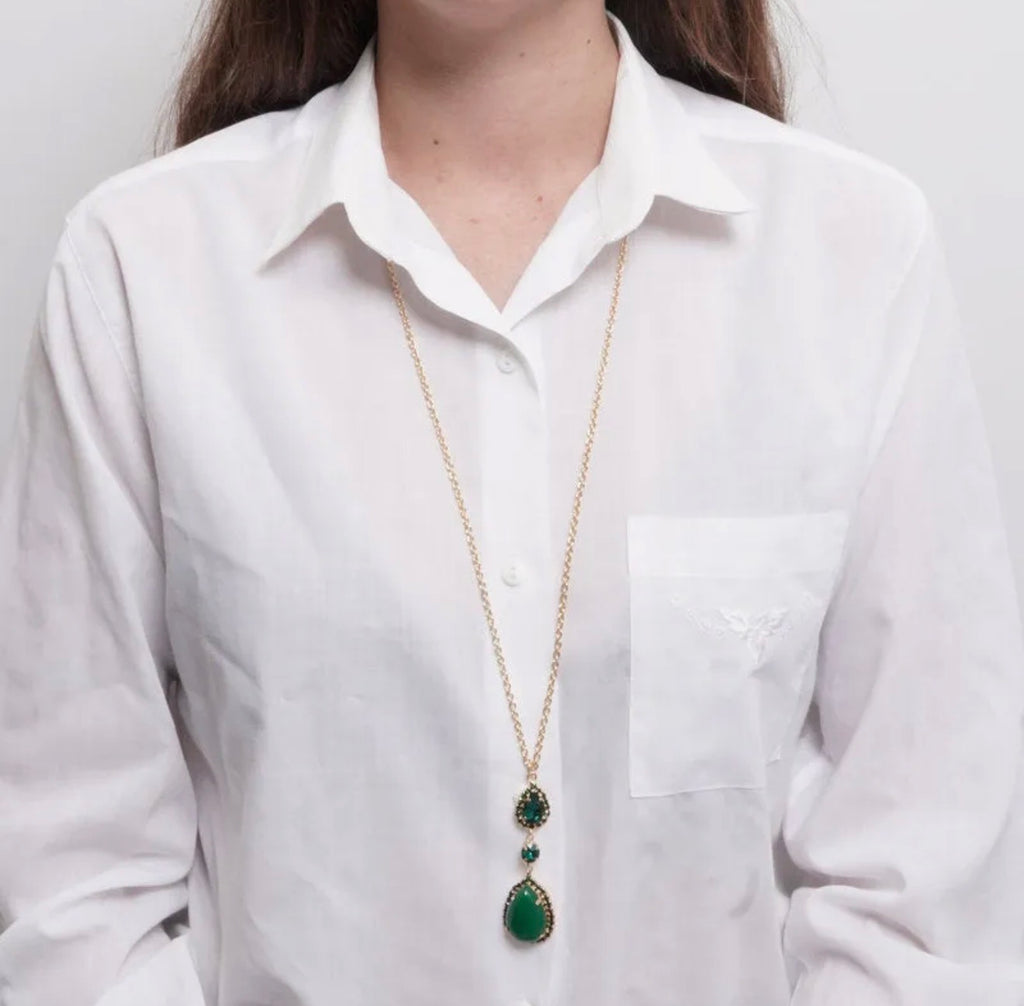 COLLANA AMO VENEZIA GOCCIA VERDE