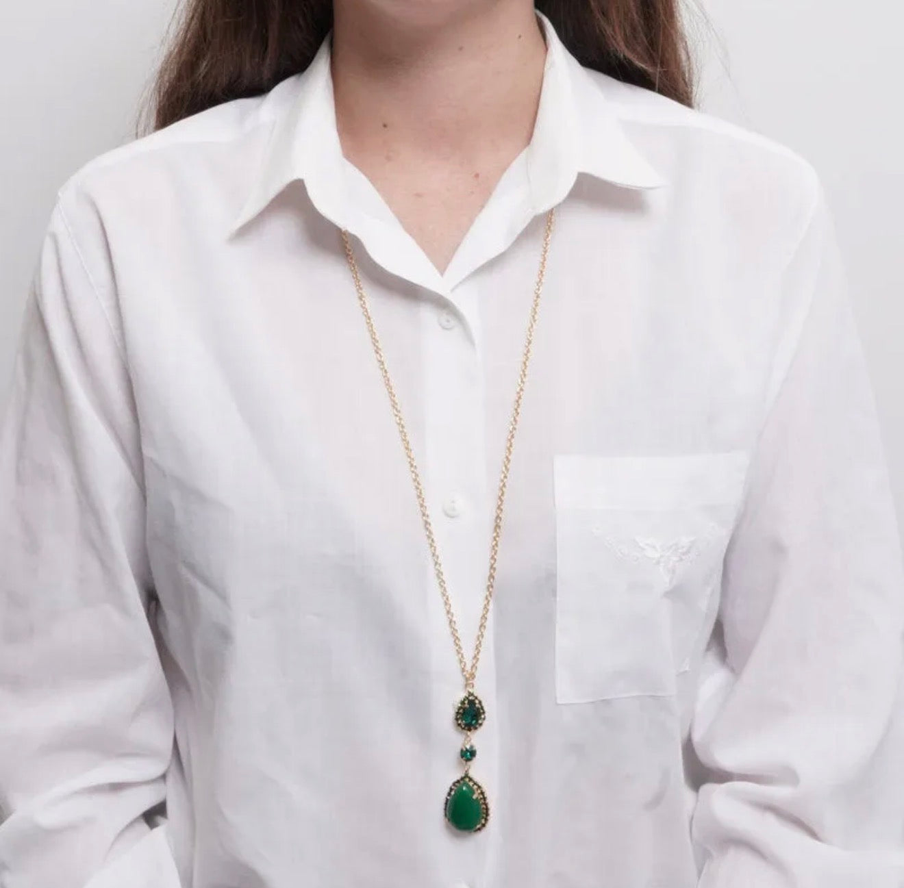COLLANA AMO VENEZIA GOCCIA VERDE