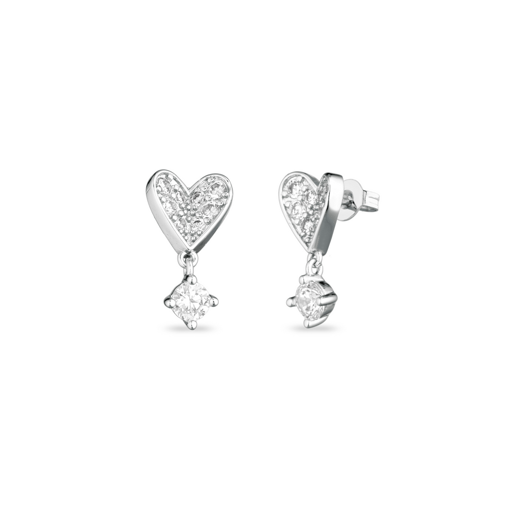 ORECCHINI CUORE CON PENDENTE LAURA P
