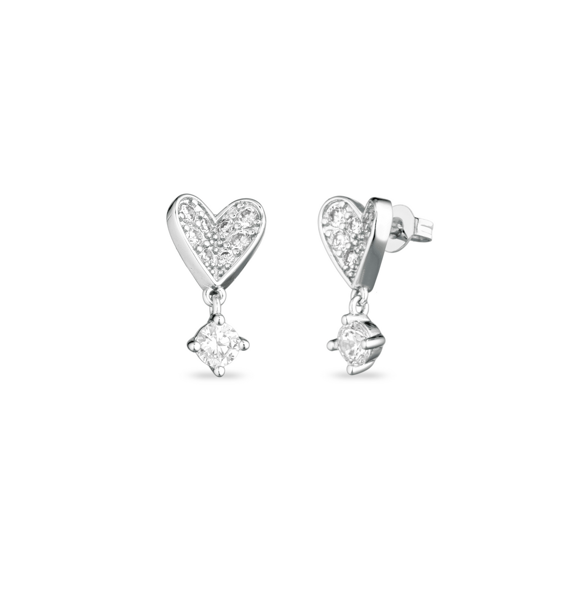 ORECCHINI CUORE CON PENDENTE LAURA P
