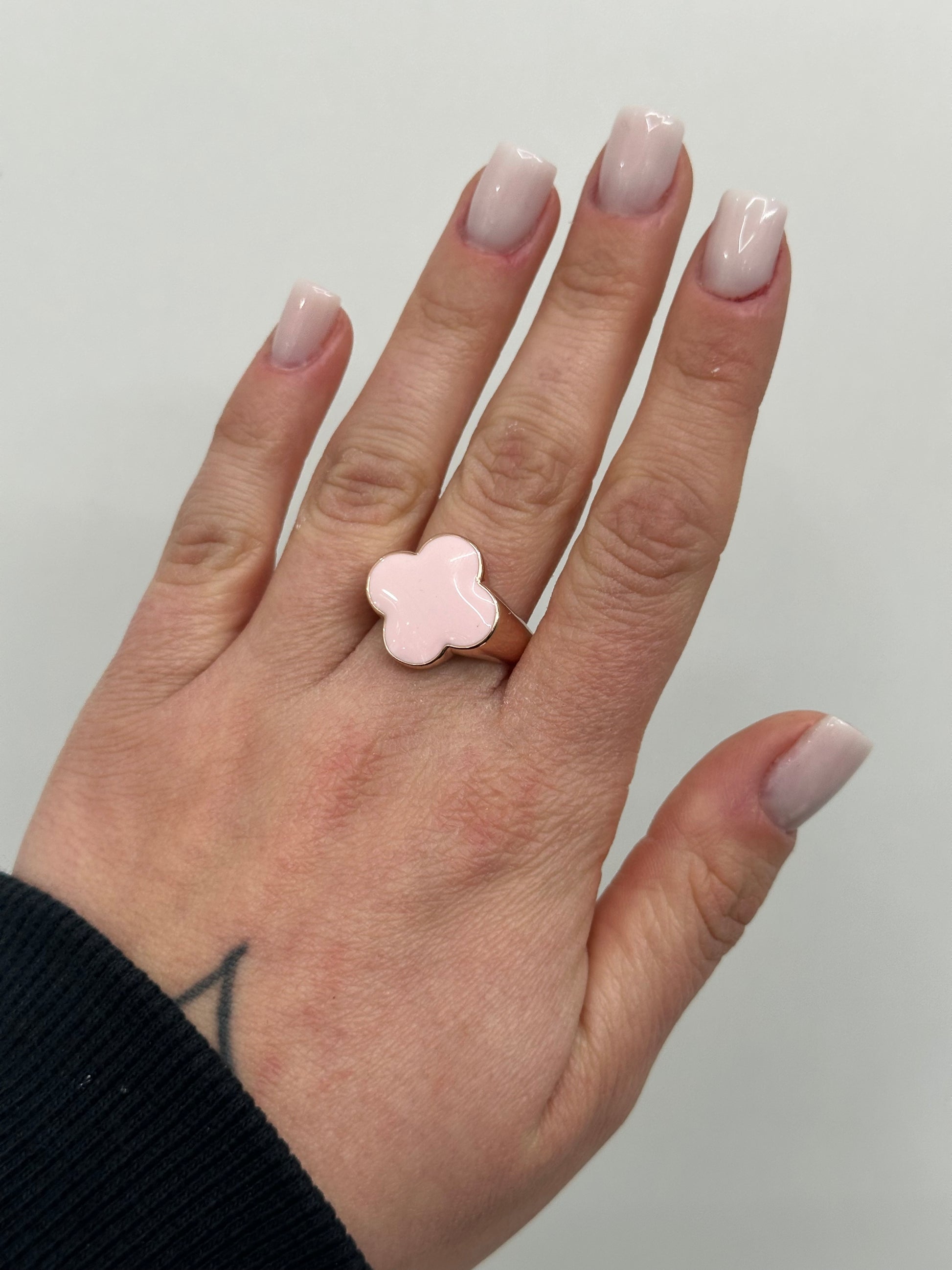 ANELLO QUADRIFOGLIO SMALTATO