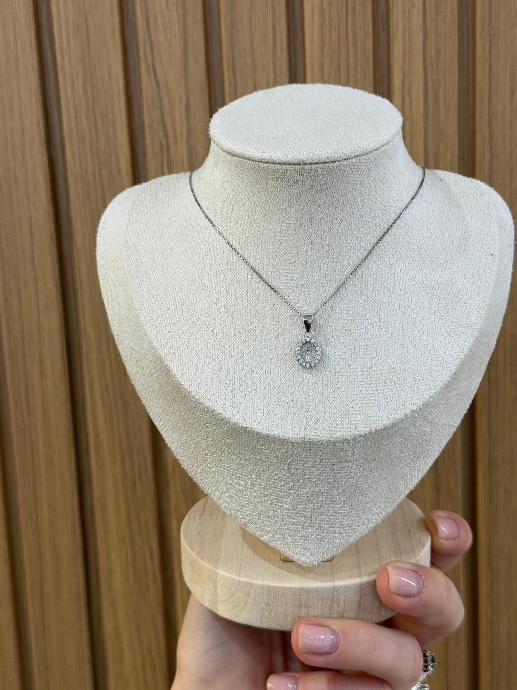 COLLANA MADONNINA PICCOLA ARGENTO 925