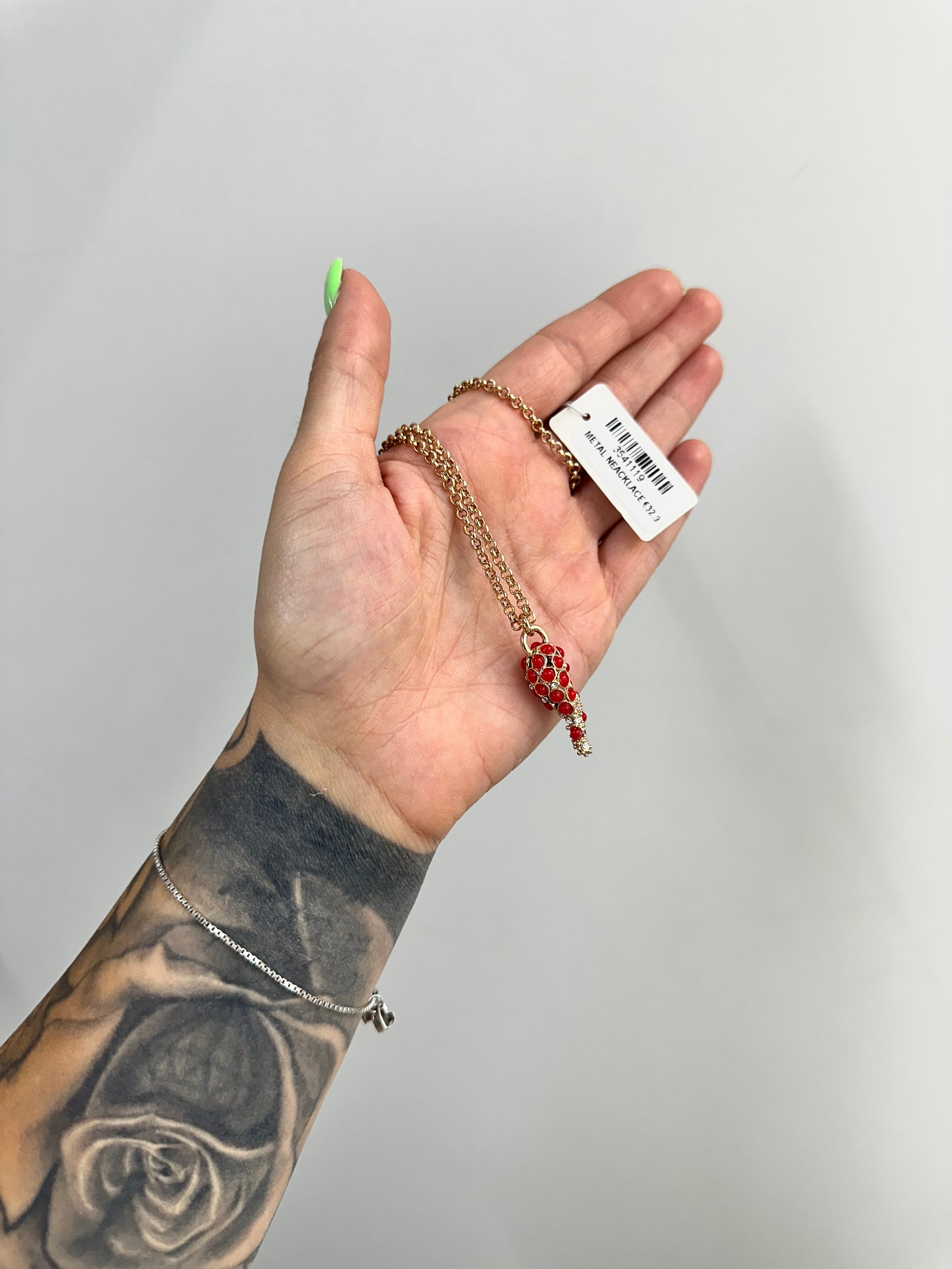 COLLANA AMO NAPOLI CORNO ZIRCONATO