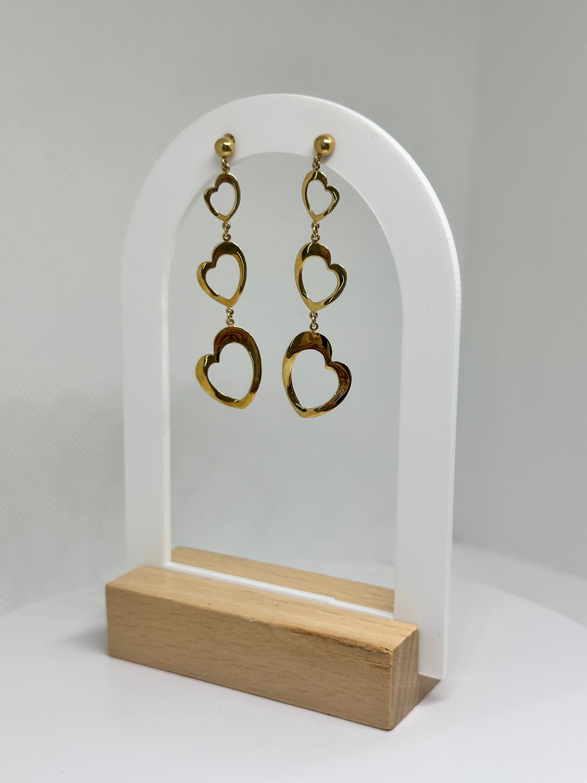 ORECCHINI CUORE ORO 18KT