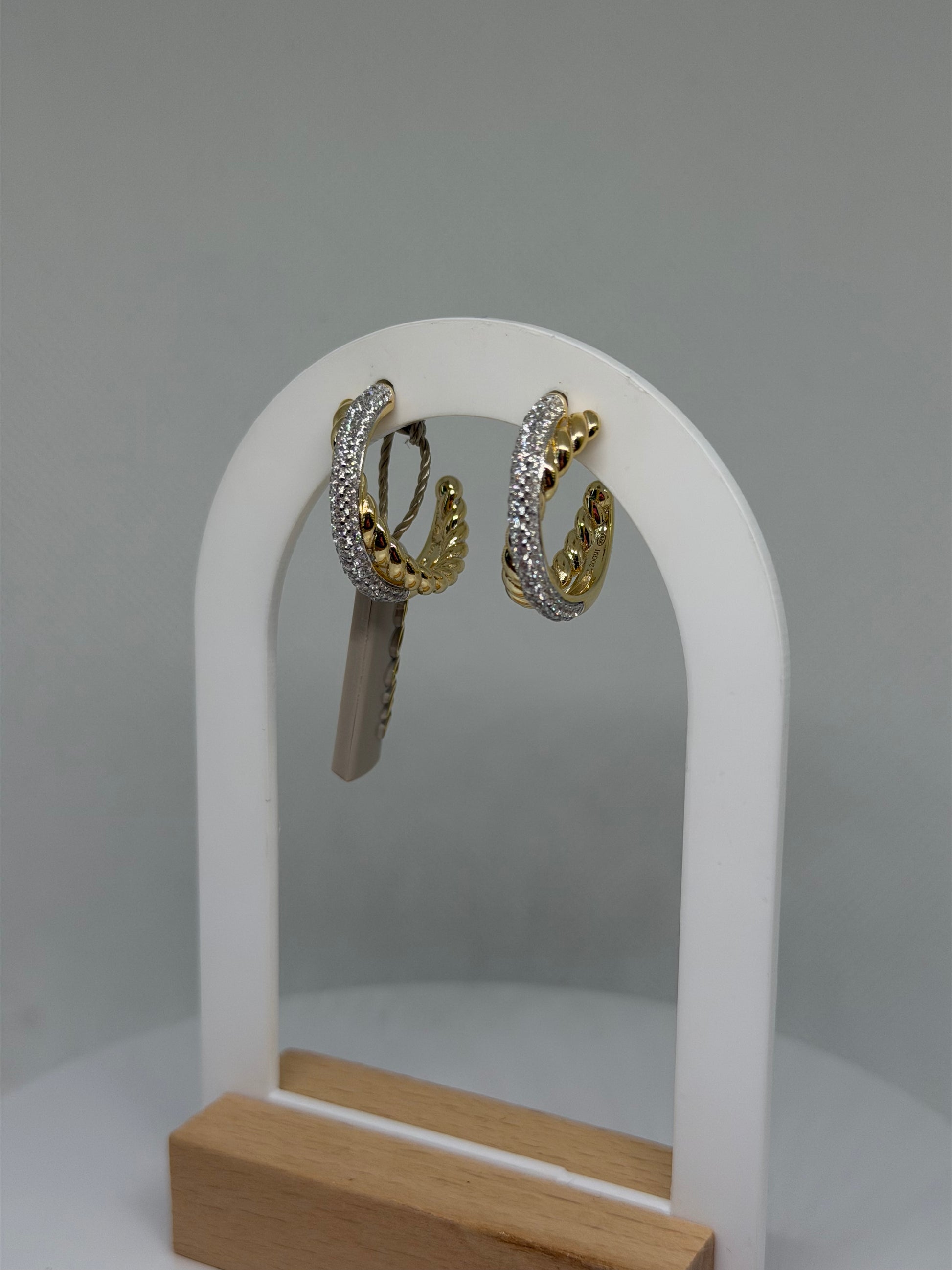 CERCHI INCROCIO ZIRCONATO ARGENTO 925 SOGNI