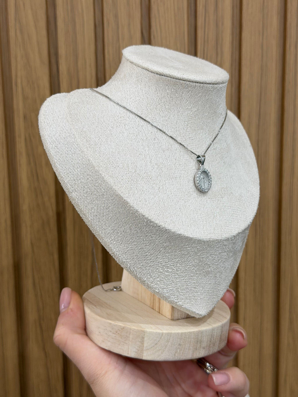 COLLANA MADONNINA GRANDE ARGENTO 925