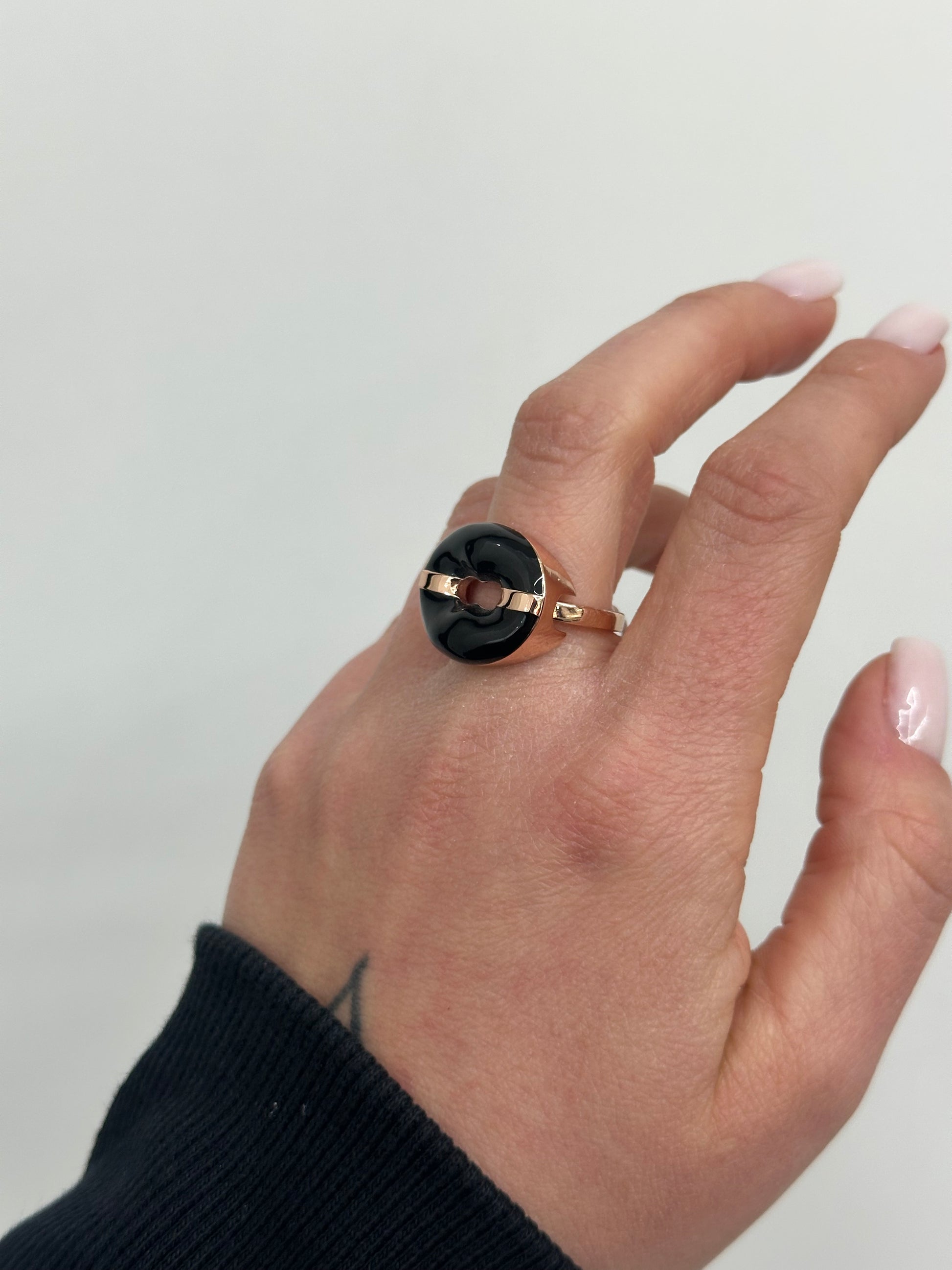 ANELLO SMALTATO BLACK