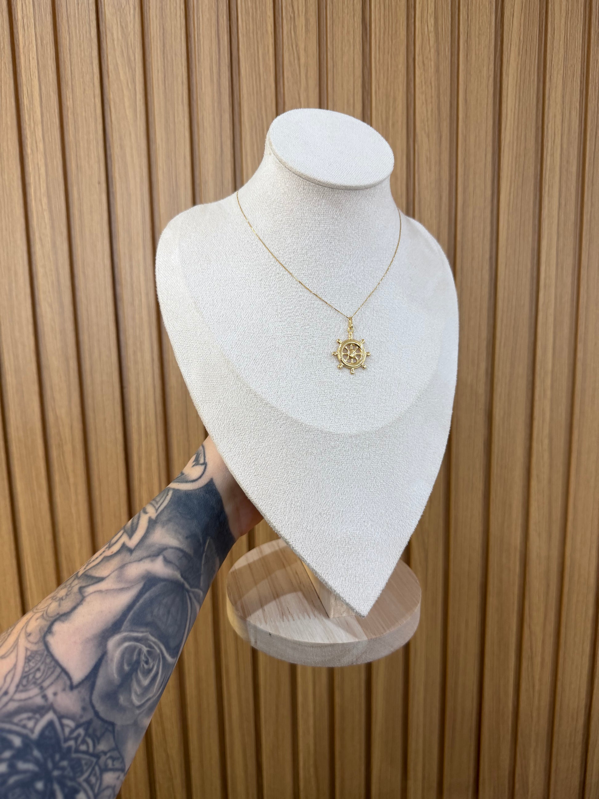 COLLANA ORO 18KT CON TIMONE