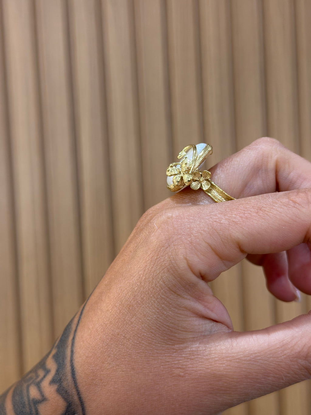 ANELLO FEDELE PERLA E FARFALLE ARGENTO 925