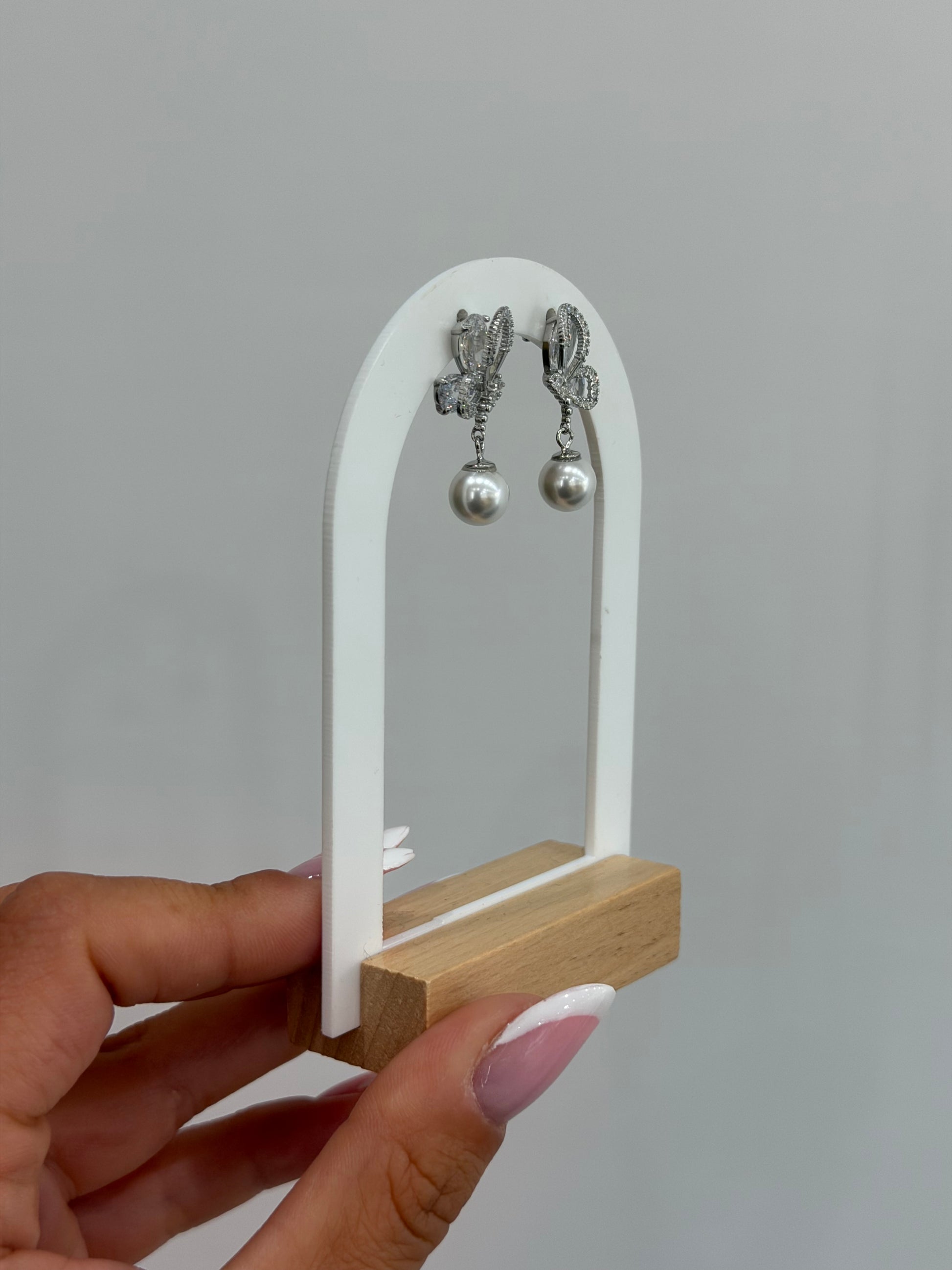 ORECCHINI BUTTERFLY CON PERLA ARGENTO 925