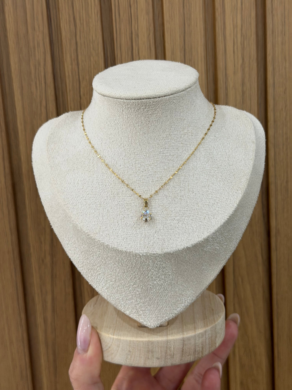 COLLANA PUNTO LUCE ORO 18KT