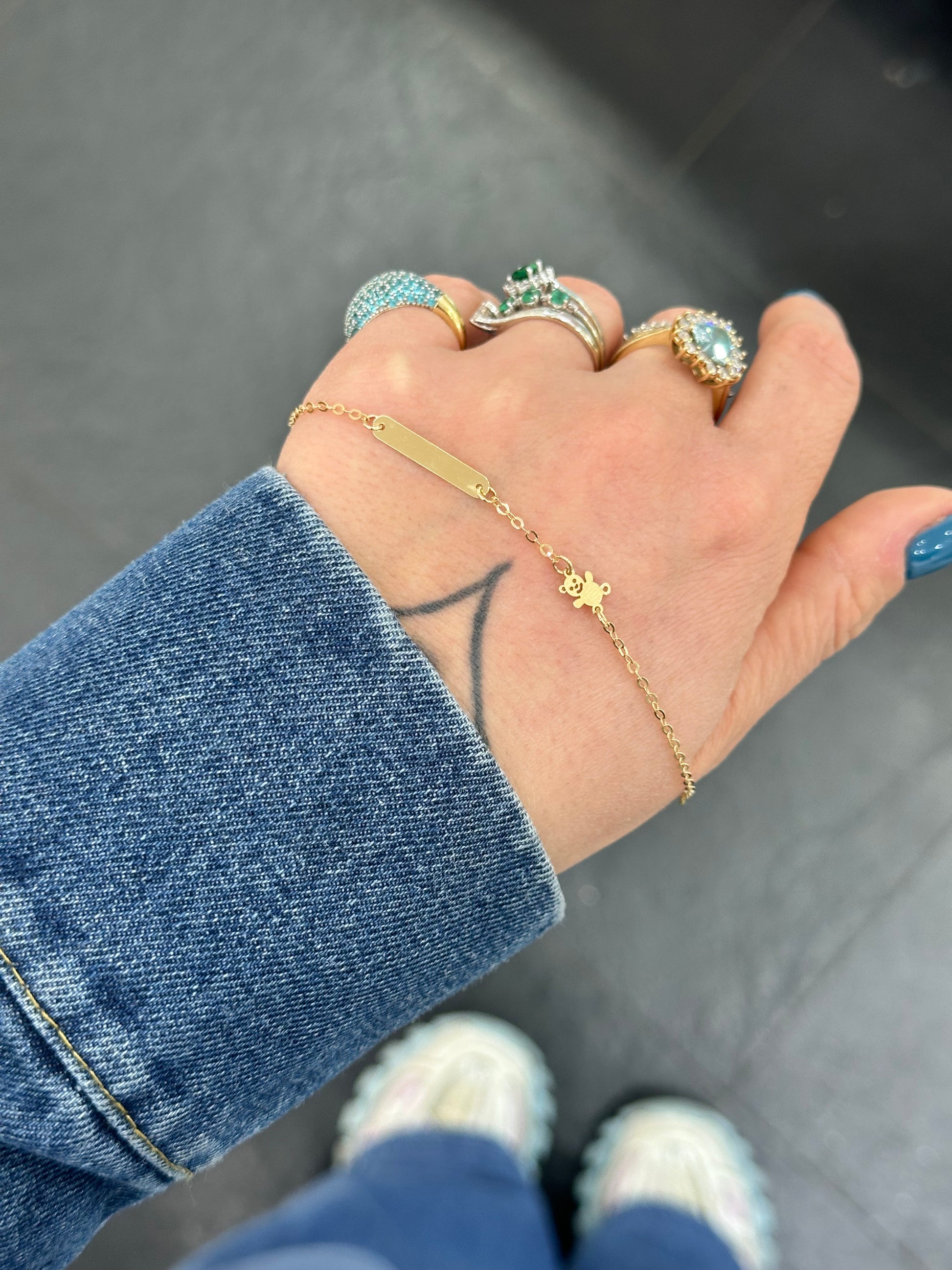 BRACCIALE BATTESIMALE ORSETTO ORO 18KT