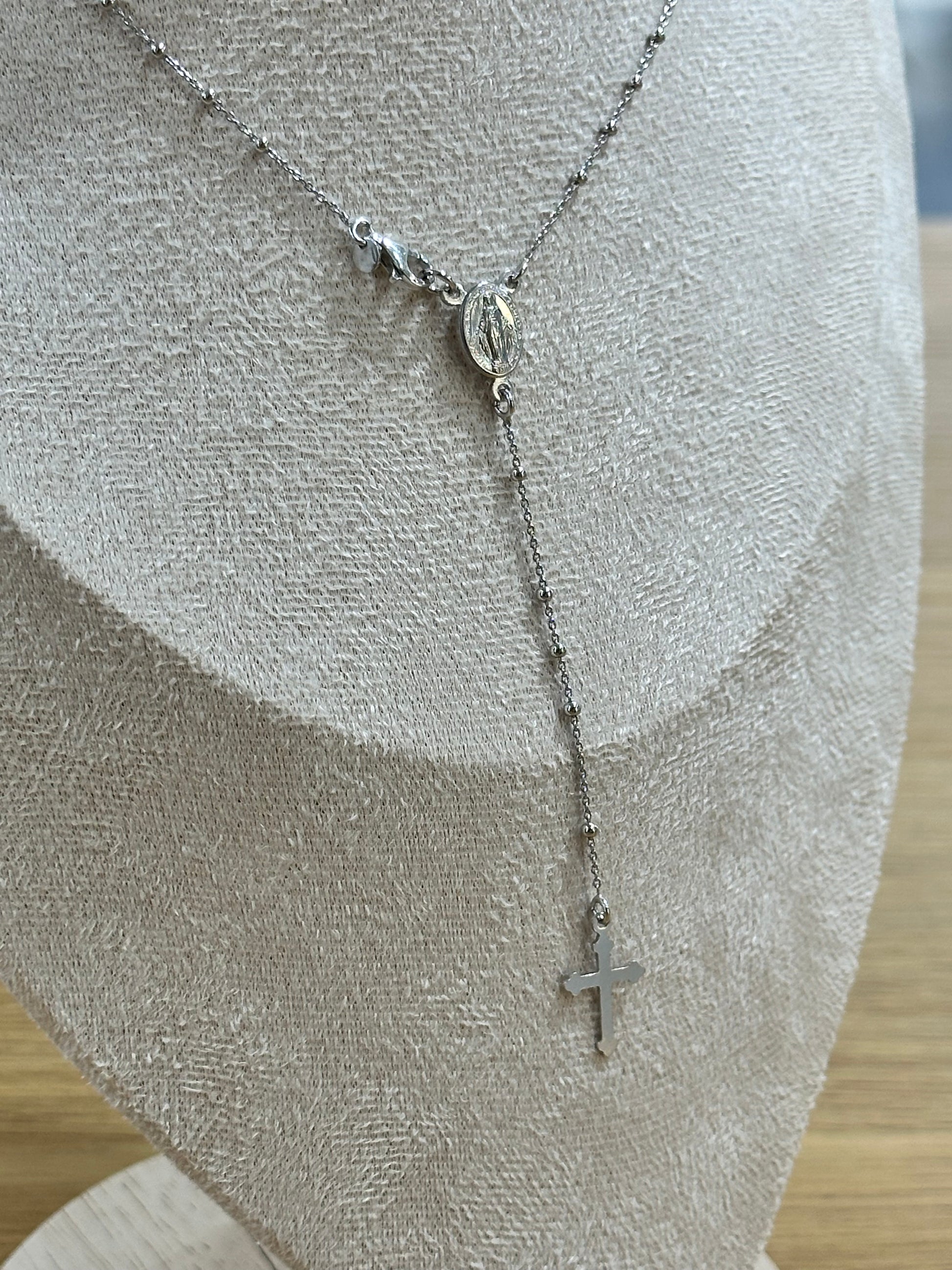 COLLANA ROSARIO IN ARGENTO 925