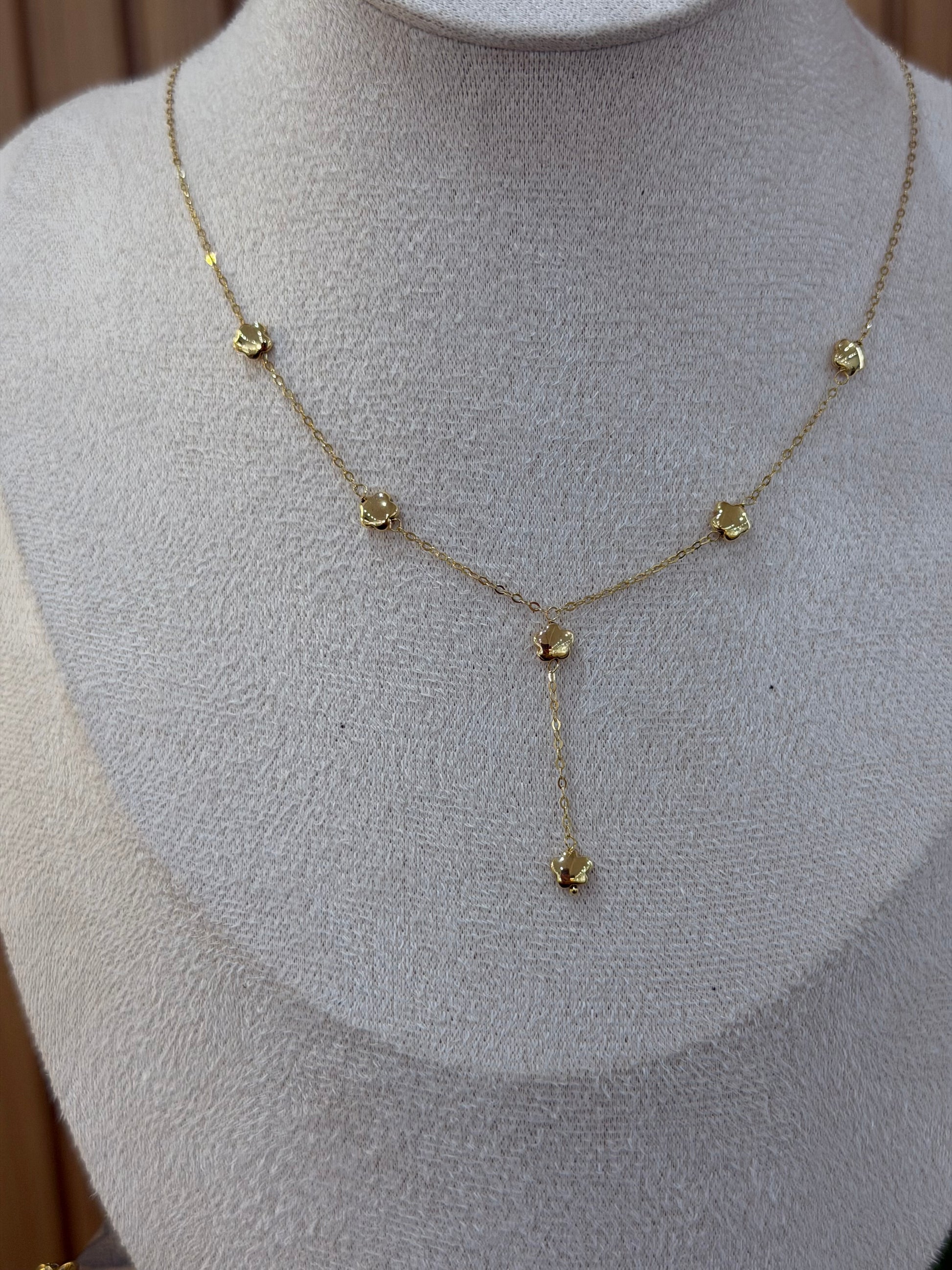 COLLANA QUADRIFOGLI ORO 18KT