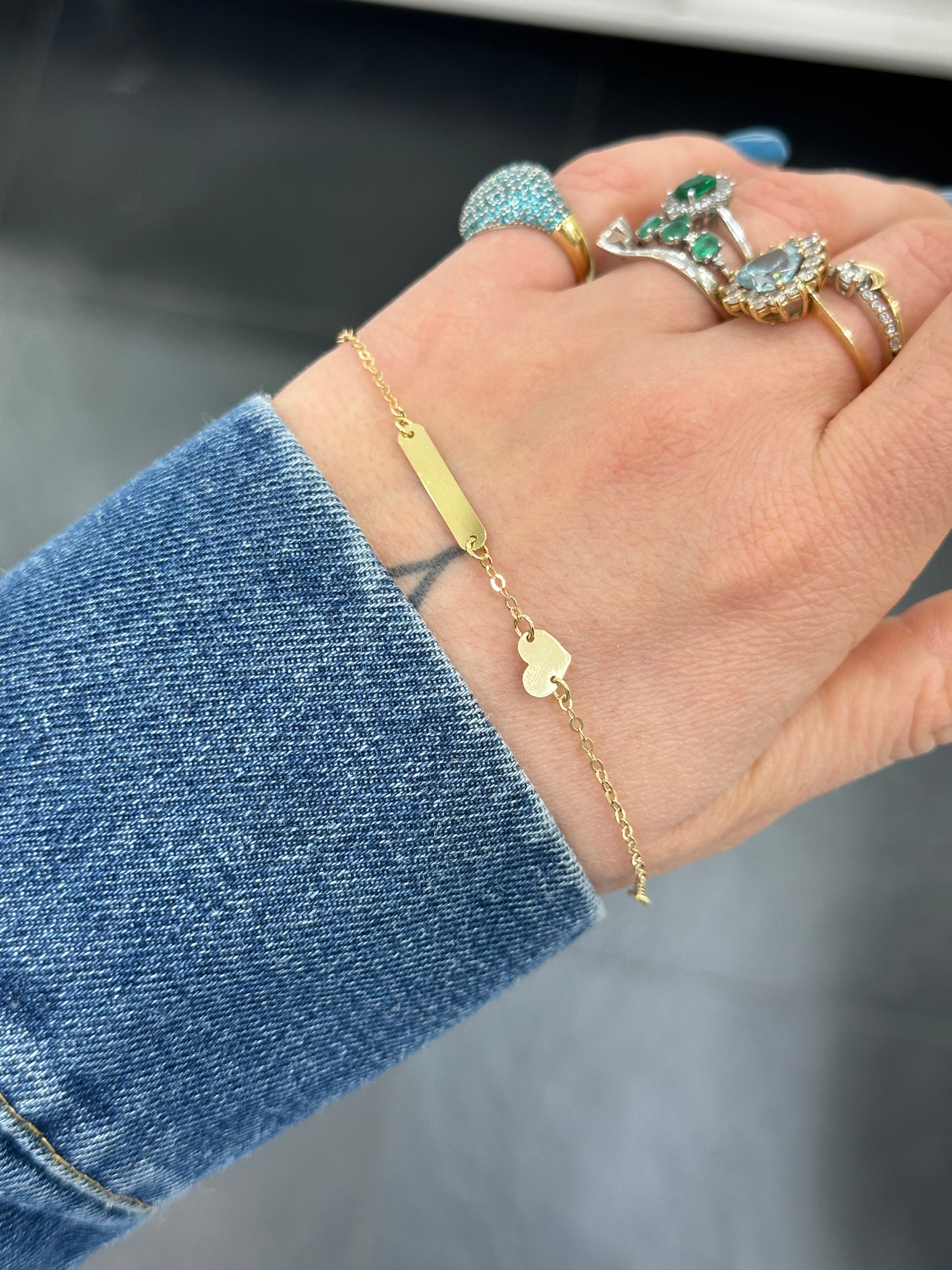 BRACCIALE BATTESIMALE CUORE ORO 18KT