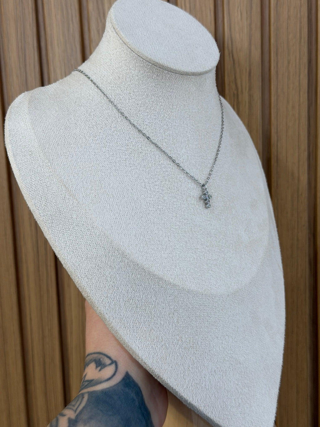 COLLANA MINI CROCE ARGENTO 925
