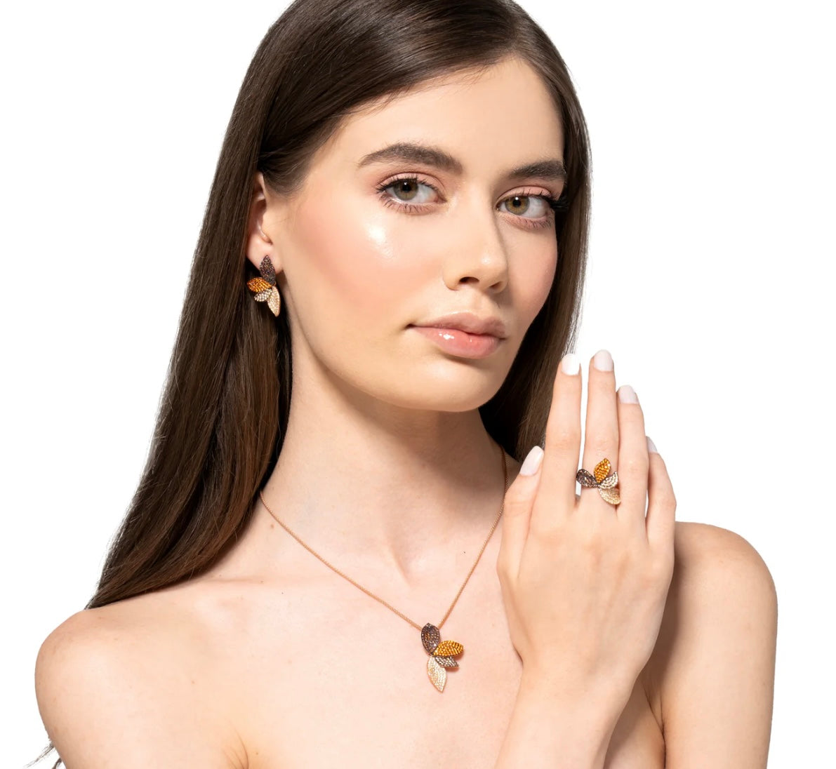 COLLANA PETALI ARGENTO ROSATO SOGNI